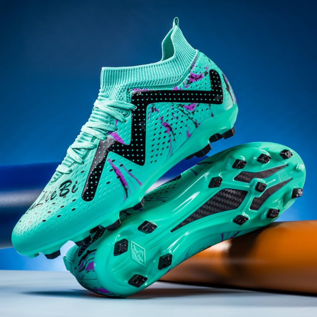 Scarpe da Calcio Uomo a Collo Alto Scarpe da Calcetto con Tacchetti Calzature Sportive per Bambini Scarpe Lifestyle Sportive Scarpe Tecniche da addestramento Esterne