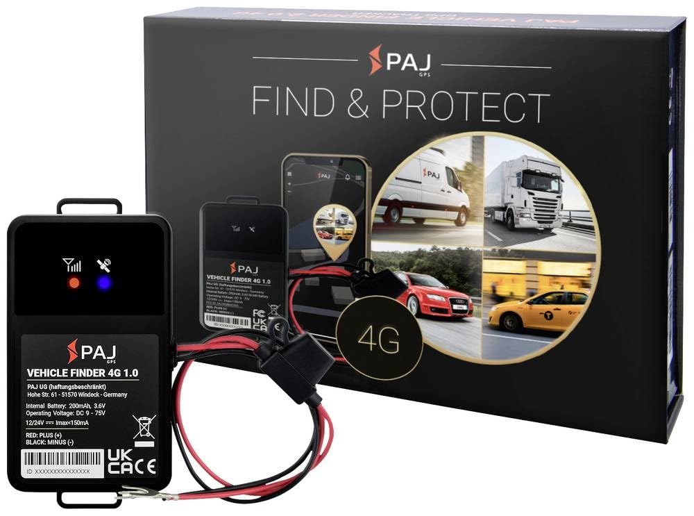 PAJ GPS Vehicle Finder 4G 1.0 GPS Ortungssystem Fahrzeugtracker Schwarz 1 St.