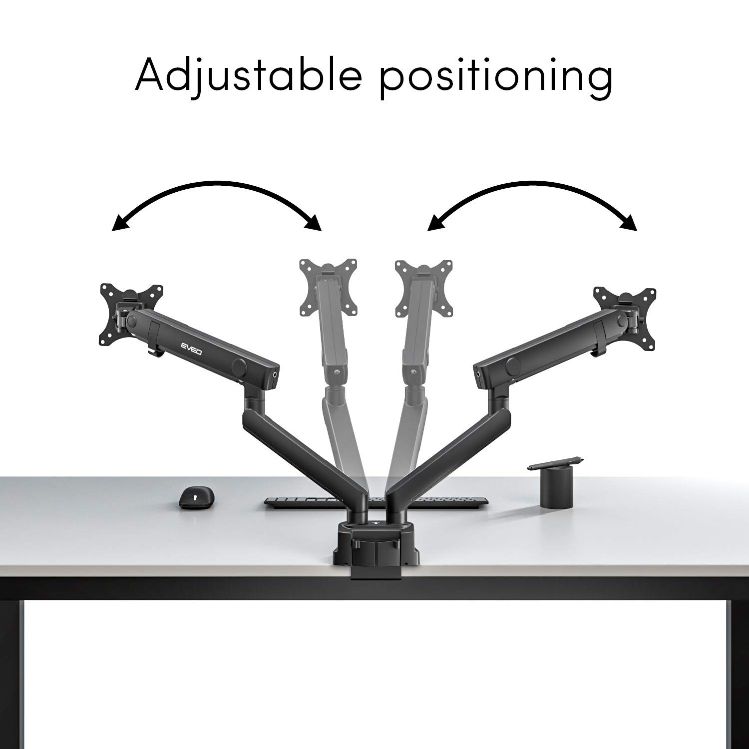 Buy EVEO 1732” Premium Dual Monitor Stand Dual Monitor Mount, VESA