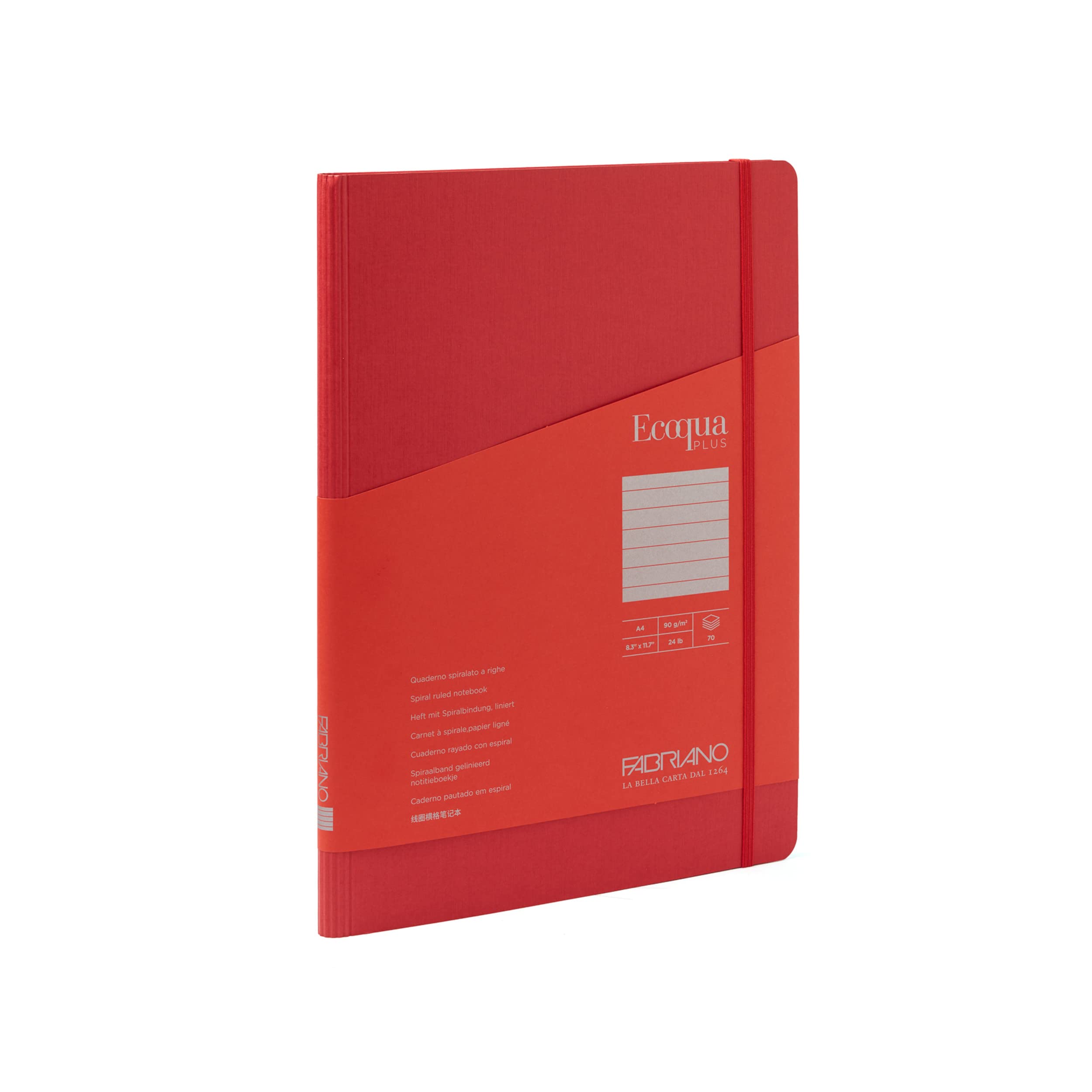 Cahier à spirales Fabriano Ecoqua A4 rouge pour ne plus perdre vos notes