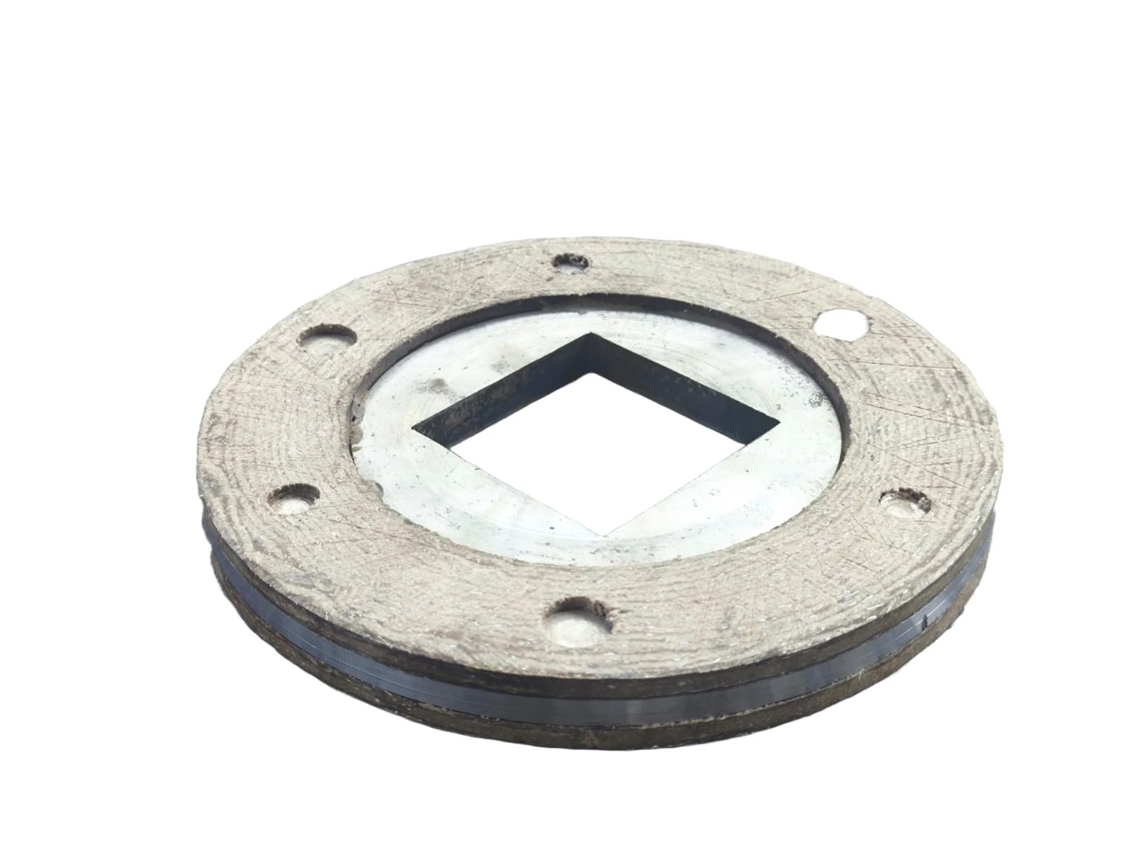 AES Heavy-Duty EOT Crane Brake Liner (Inner Square 48mm, Diameter 145mm, Thickness 16mm) – Iron Brake Construction for Industrial Cranes, Hoists & Material Handling Equipment-image-1