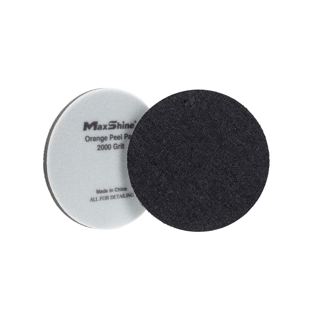 Maxshine Black Denim Orange Peel Removal Pad- 2 Pack - Dia: 135mm/4, 5inches, 2000grit