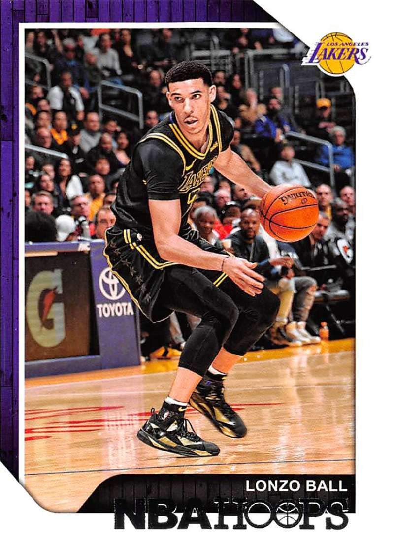 2018-19 NBA Hoops Basketball #165 Lonzo Ball Los Angeles Lakers Official Trading Card made by Panini