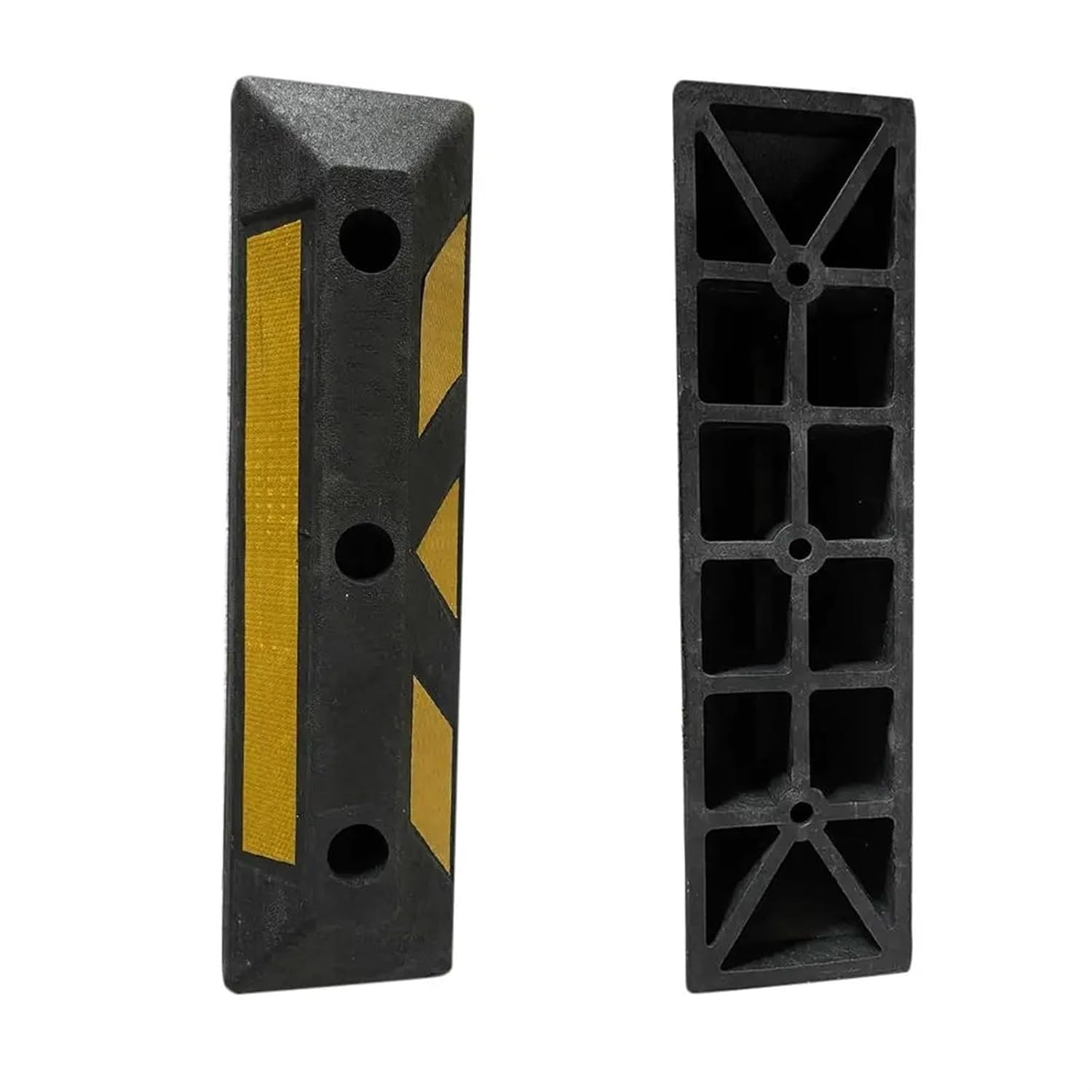 Parkplatz-Radstopper, Schwarze Gummi-Parkstopper, 2 Stück, for Pkw, LKW, Anhänger, Gabelstapler(Black 1pcs)