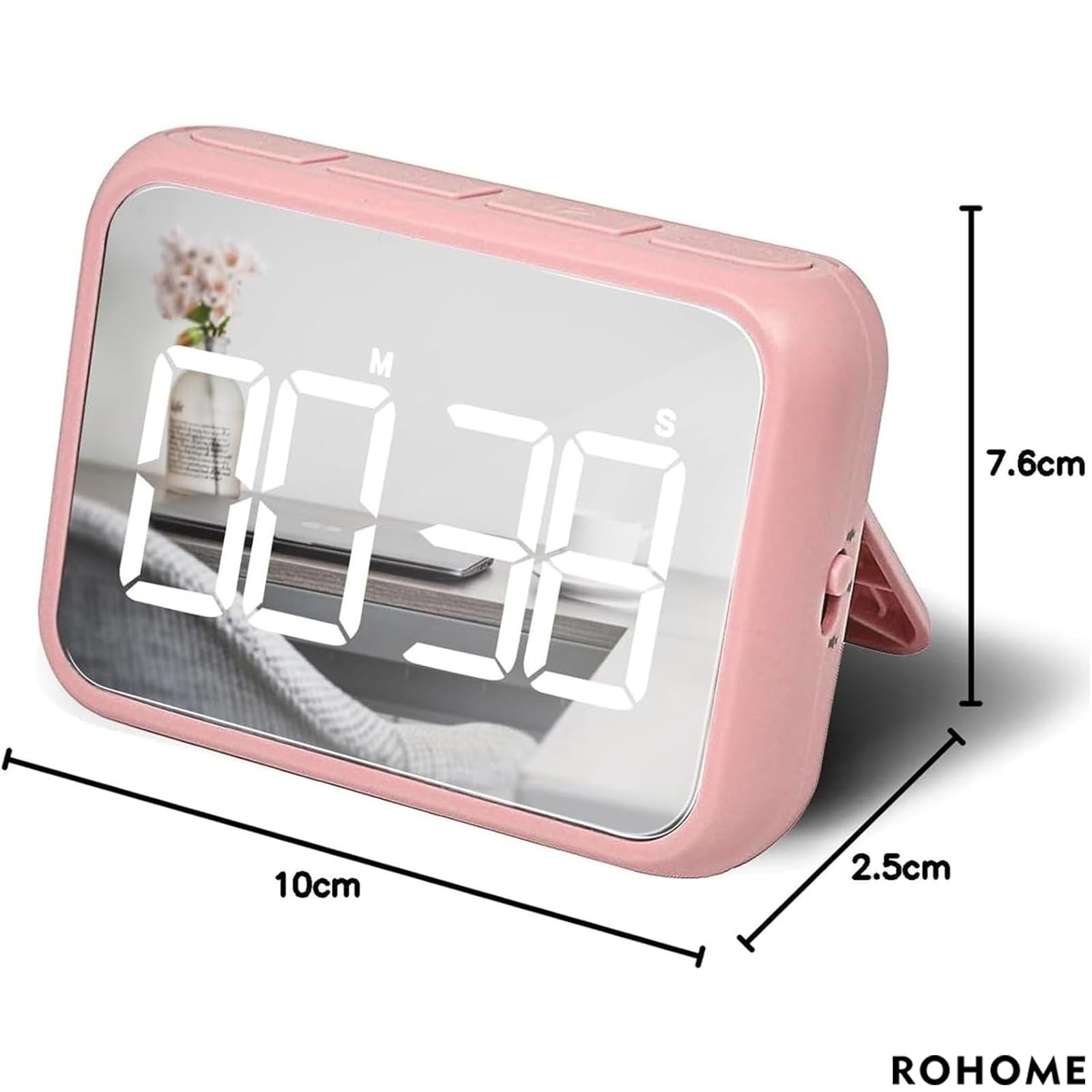 Cronómetro Digital de Pantalla Grande con Temporizador Visual para Cocina, Profesor, Escuela, Aula, Cocina, Cuenta Regresiva de 99 Minutos, magnético, Espejo de Maquillaje, LED, fácil para niños