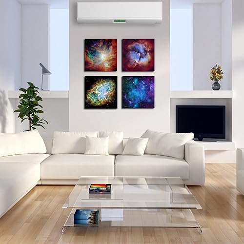 Miniatura 2 de KREATIVE ARTS - Impresiones en lienzo para pared, diseño de nube cósmica, nebulosa de Orión y nebulosa del cangrejo, decoración moderna de pared,