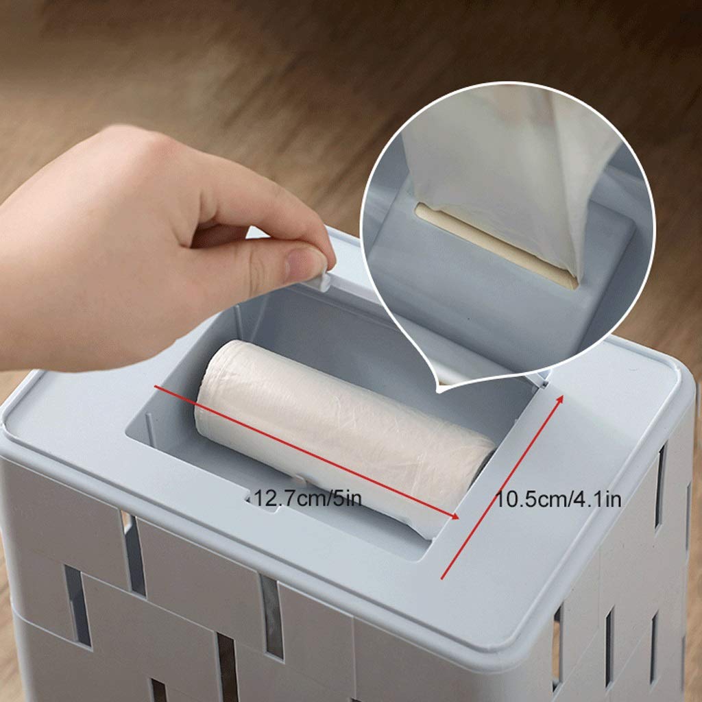 Hollow Design Plastic Trash Can - High Capacity, Space Saving, Odor Reducing, Lidless For Kitchen Bathroom Bedroom