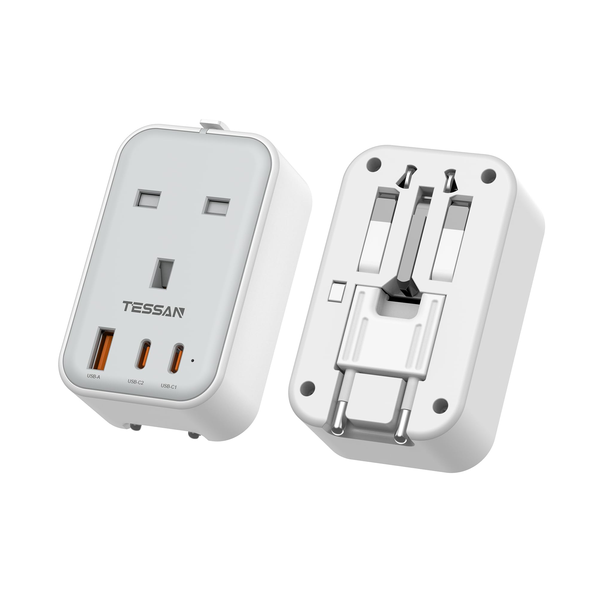 TESSAN UK to Universal Travel Adapter, 1 Pack