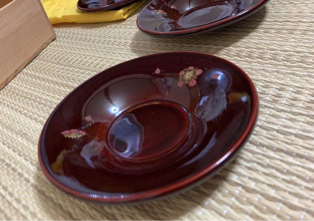 輪島塗　茶托　漆器　漆　乾漆　5セット 輪島塗 茶托 漆器 漆 乾漆 5セット
