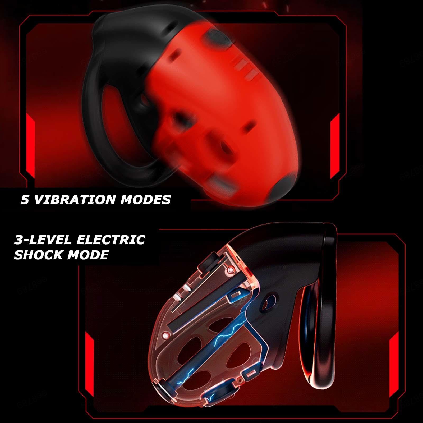 Cage De Chasteté Homme Vibrante Cage Chasteté Homme Électrique