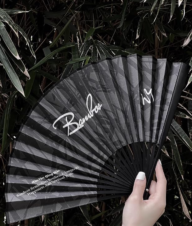 ARYU Plum Orchid Bamboo Chrysanthemum Ancient Style Fan Folding Fan Hanfu Dance Folding Portable