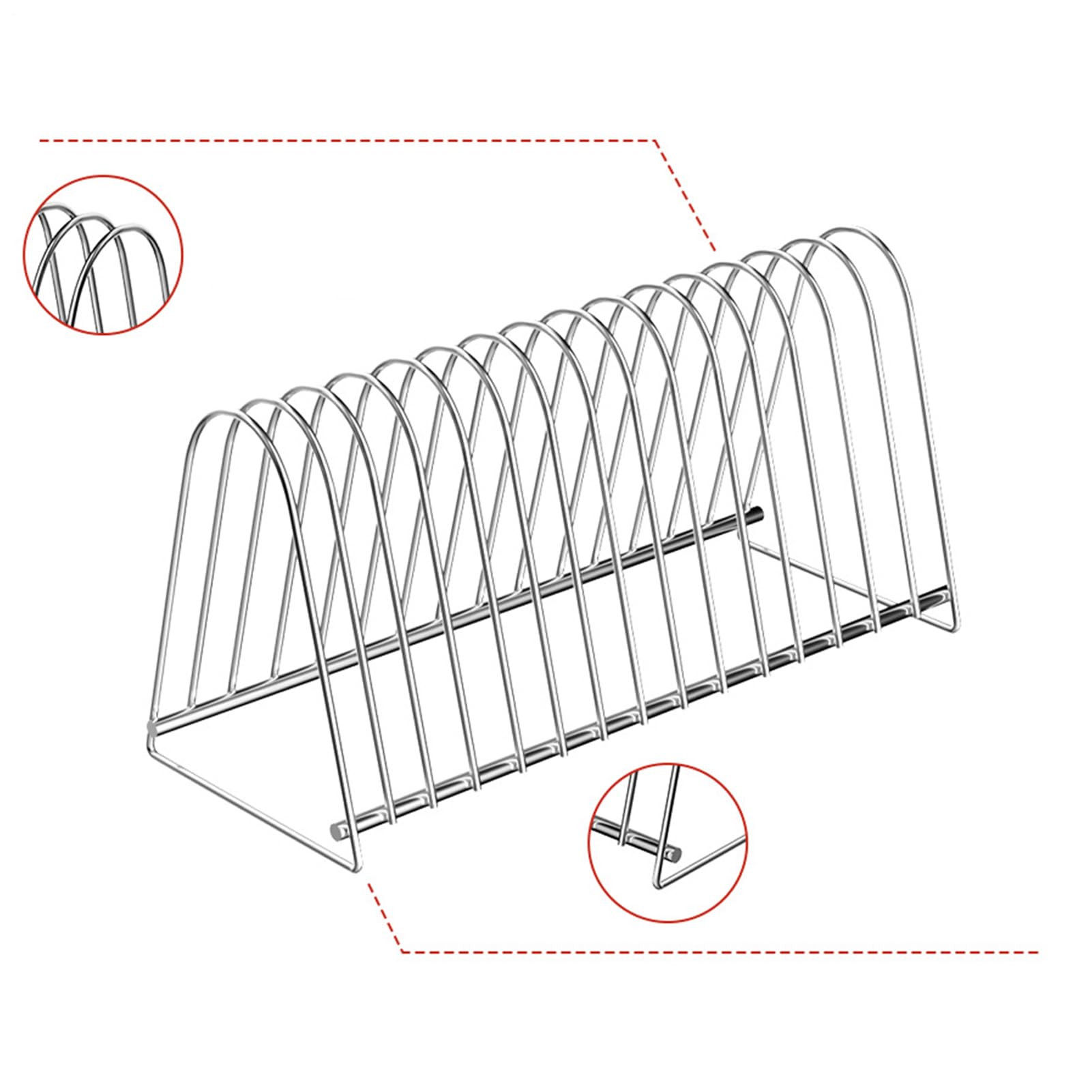 Soporte para discos multiusos para escritorio, triangular, clasificador