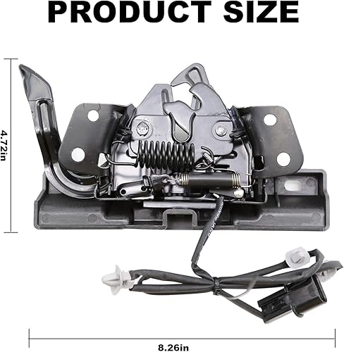 Miniatura 2 de ZUDKSUY Reemplazo del pestillo del capó para 81130C1100 81130-C1100 compatible con Hyundai SONATA 2.0L 2.4L 2015 2016 2017