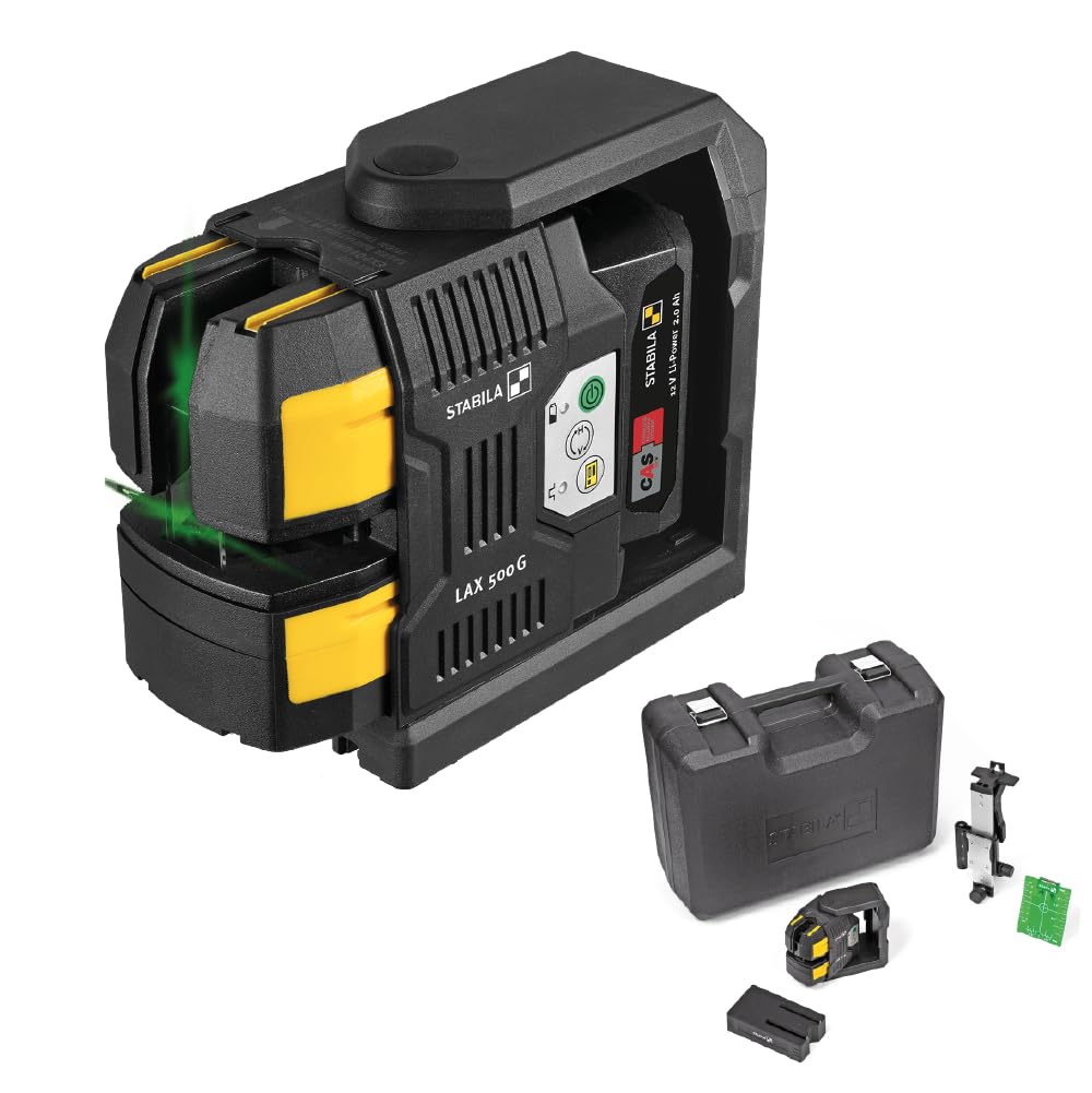 STABILA LAX 500 G Green Cross-Line Laser Level, 12V System, 5