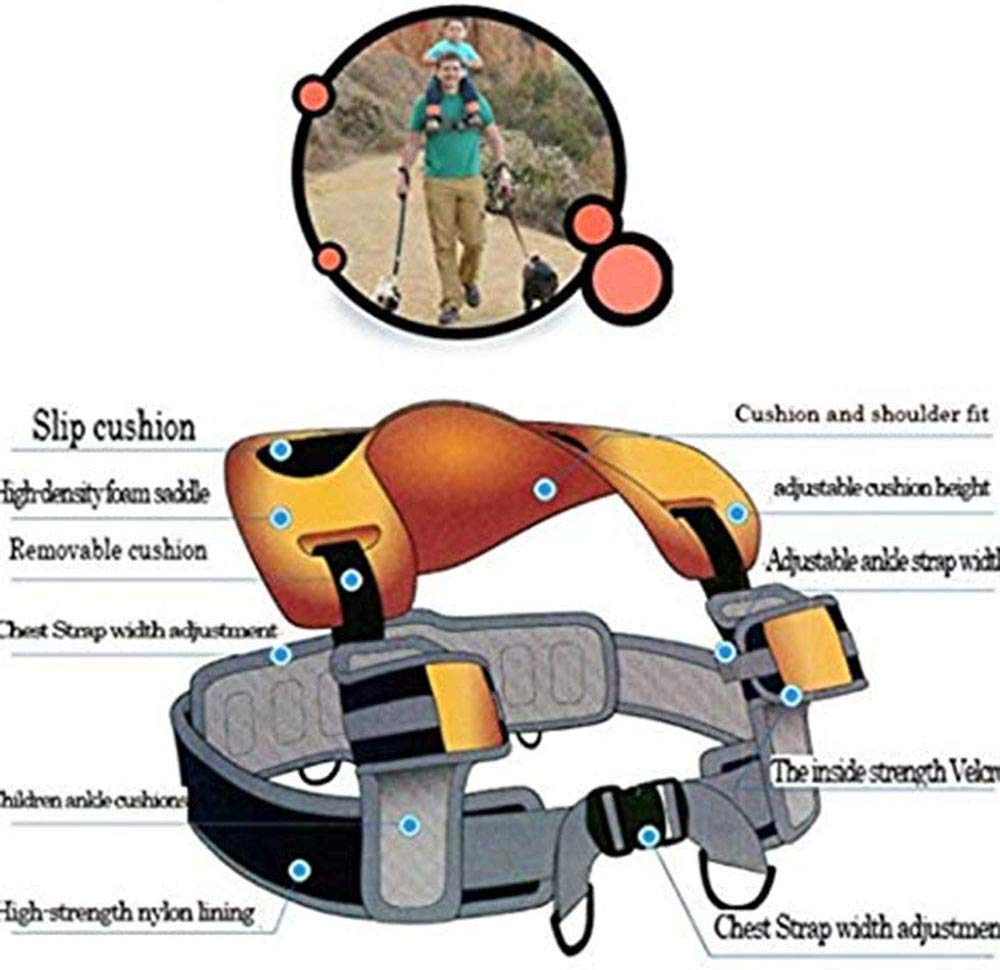 SHT Spallacci per Bambini, Selle a Spalla da Esterno, sedili Comodi e Protezione della Sicurezza Completa, Adatta per Bambini da 2-5 Anni
