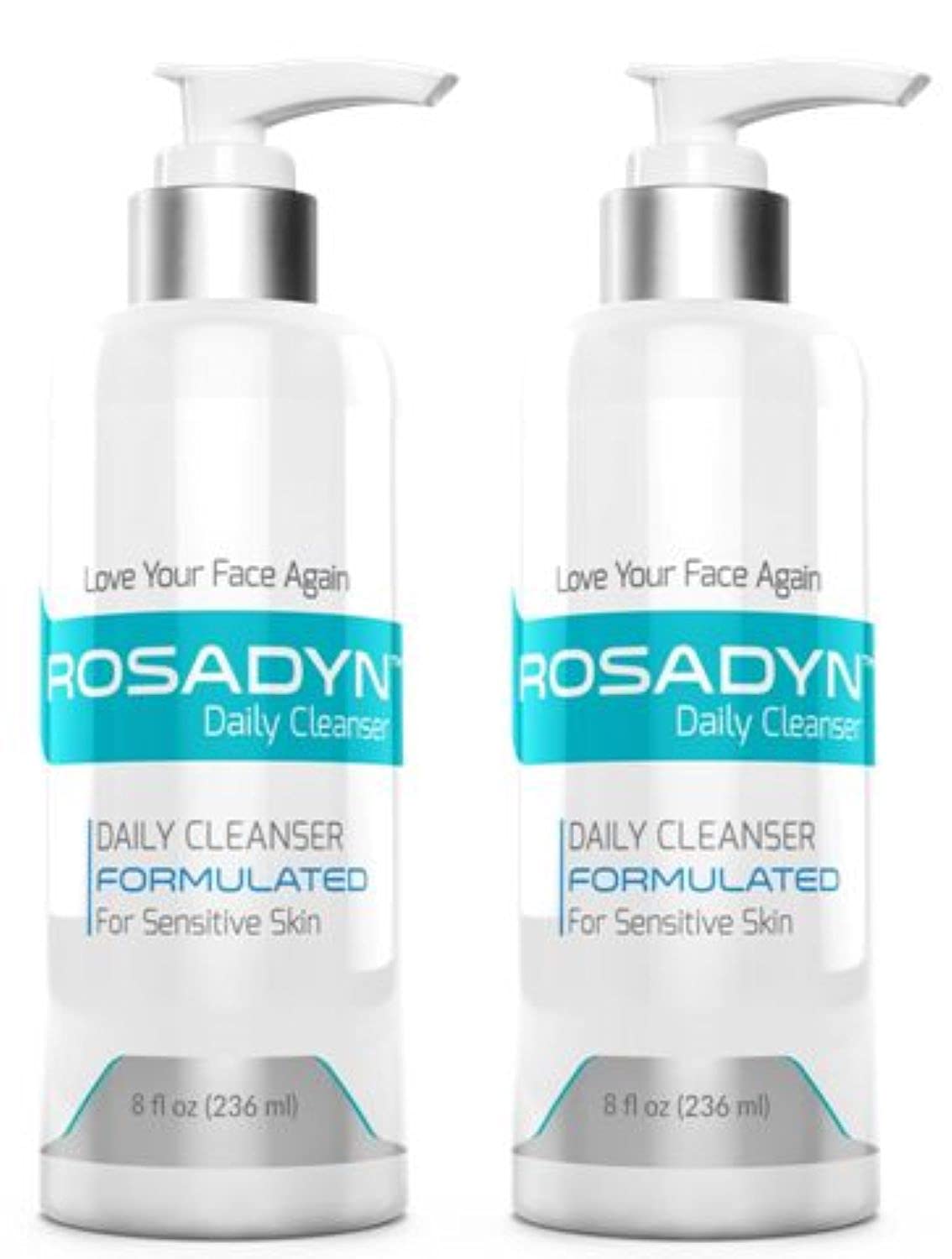 Cream Cleanser 2-Pack for Sensitive Skin and Rosacea | Gentle Non-Drying Organic Facial Wash - Soothing and Hydrating