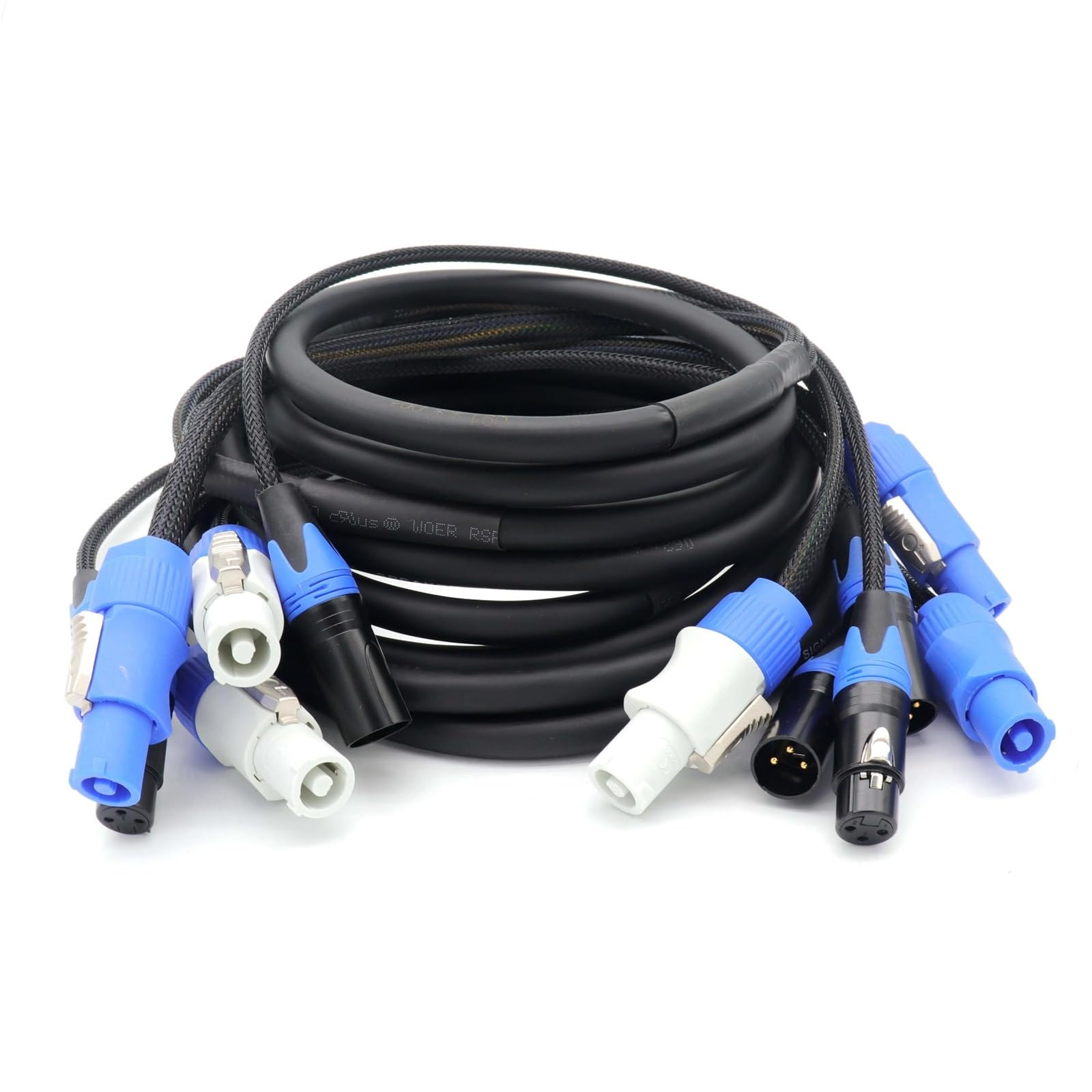 3-biegunowy kabel kombi XLR (1 m, 2 m, 3 m, 5 m) – kabel zasilający do oświetlenia scenicznego i ekranów LED (1 metr)