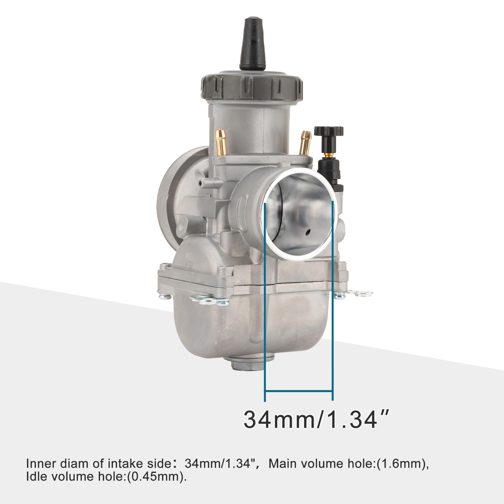 GOOFIT Carburador de 34 mm Reemplazo para PWK 250cc 350cc Motor Fuera de la Carretera de la Bicicleta de la Suciedad Pit Bike Motocicleta ATV Quad UTV Scooter