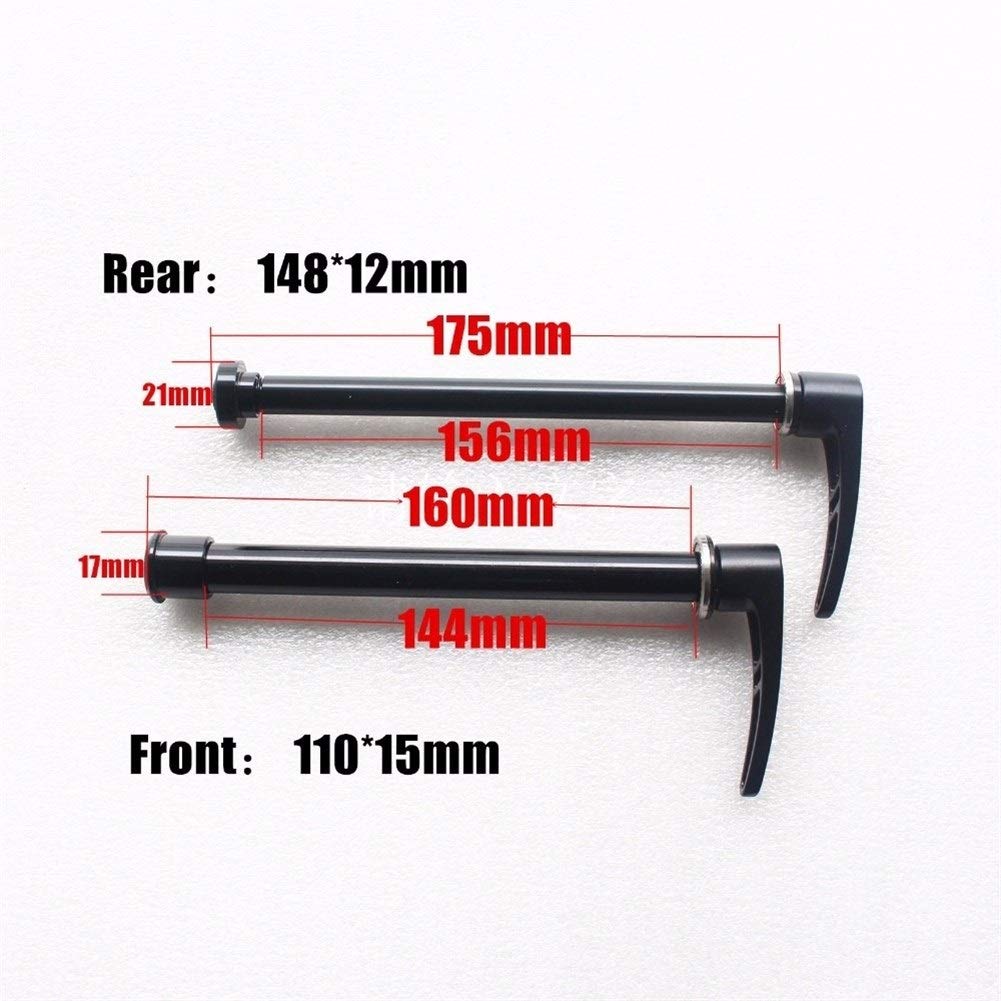 Fahrrad Schnellspanner Super Light Fahrrad Thru Axle Schnellspanner Aluminium Hinterrad Bratspieß for MTB Mountainbike Rahmen verwenden Größe 110 * 15/148 * 12