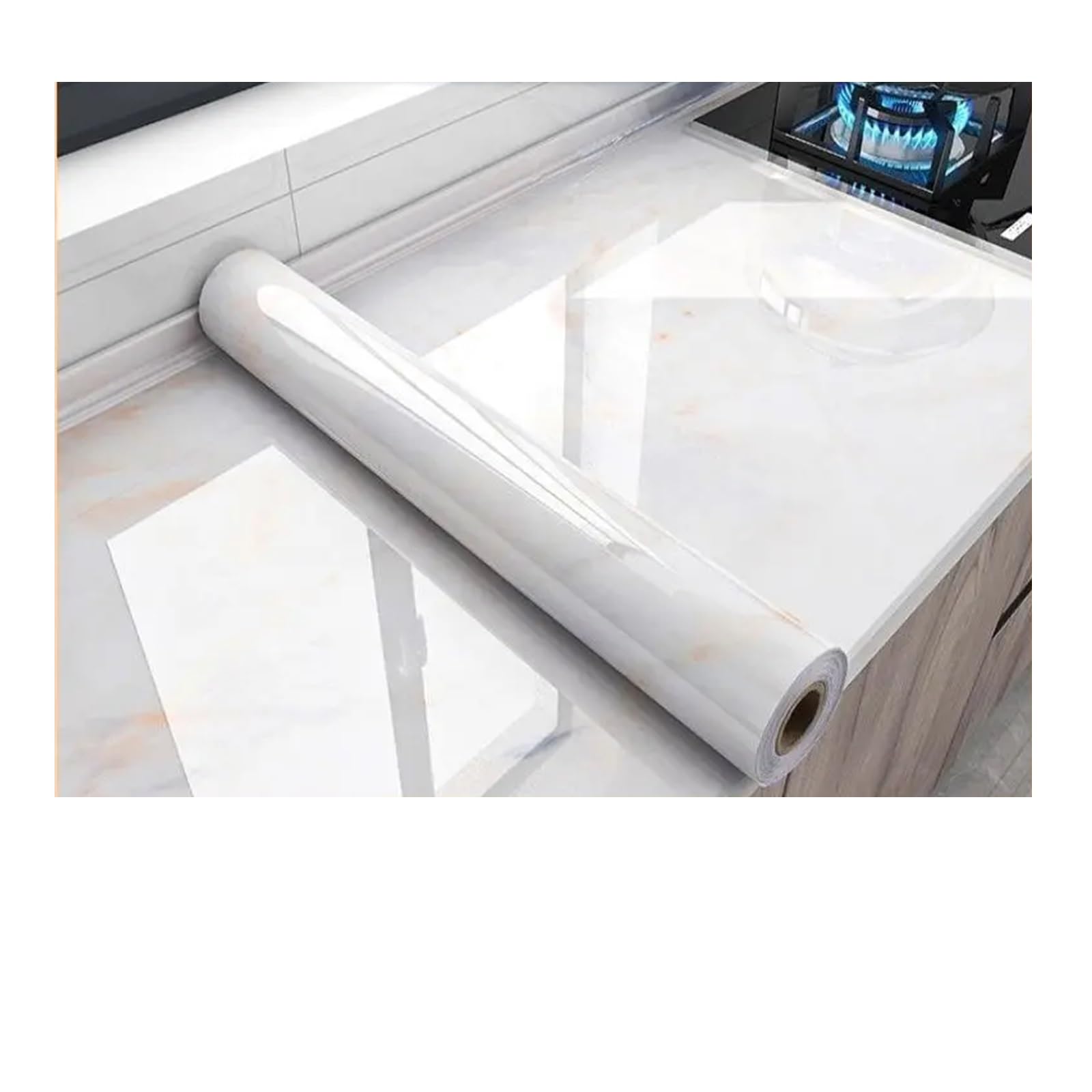 Papier peint autocollant pour cuisine anti graisse et humidité murale 20M