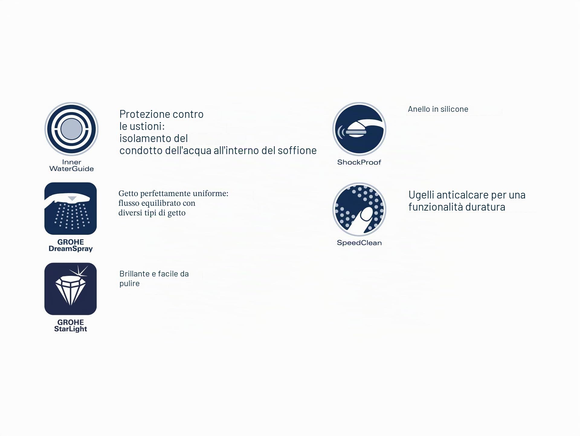 GROHE Tempesta Set Saliscendi Doccia (2 getti, asta 600 mm, flessibile 1,75 m, SpeedClean anticalcare), Cromo, 27598001