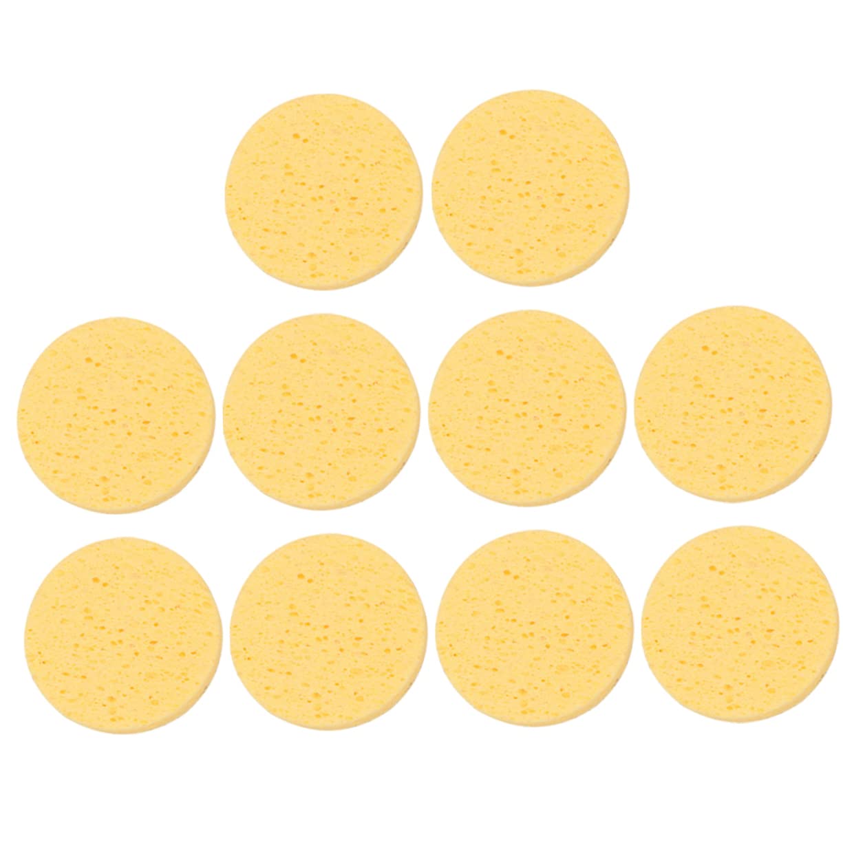 FRCOLOR 5 Set Di Spugne Per Il Viso in Cellulosa Naturale Spugne Per La Pulizia Del Trucco Rotonde 10 Pezzi*5