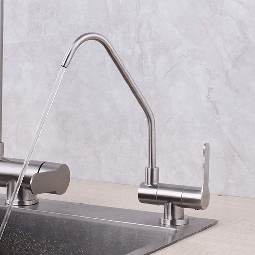 Grifo de cocina extraíble de acero inoxidable 304, boquilla giratoria de 1 5 cm o 1 10 cm, para sistema de ósmosis, fácil de instalar, diseño moderno