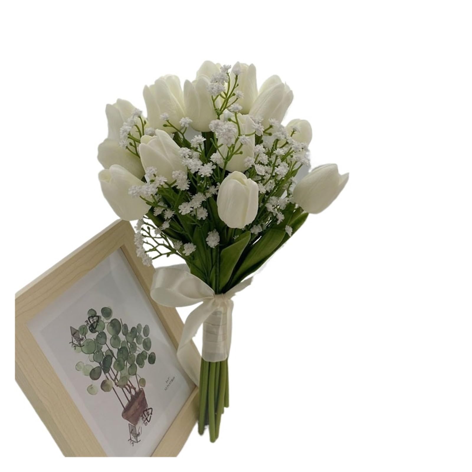 SHENJMAI Artificial Flower Bouquet Bridal Wedding Bouquet Artificial Holding Flower Photography Prop Party(Type 6)