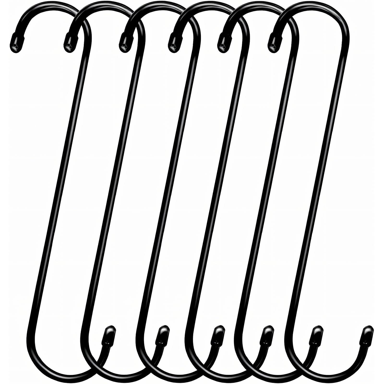 Paquete de 6 ganchos para plantas de 12 pulgadas, gancho alargado en forma de S, ganchos en S para colgar, ganchos de extensión de plantas para colgar flores, pérgola, jardín, patio, cocina,