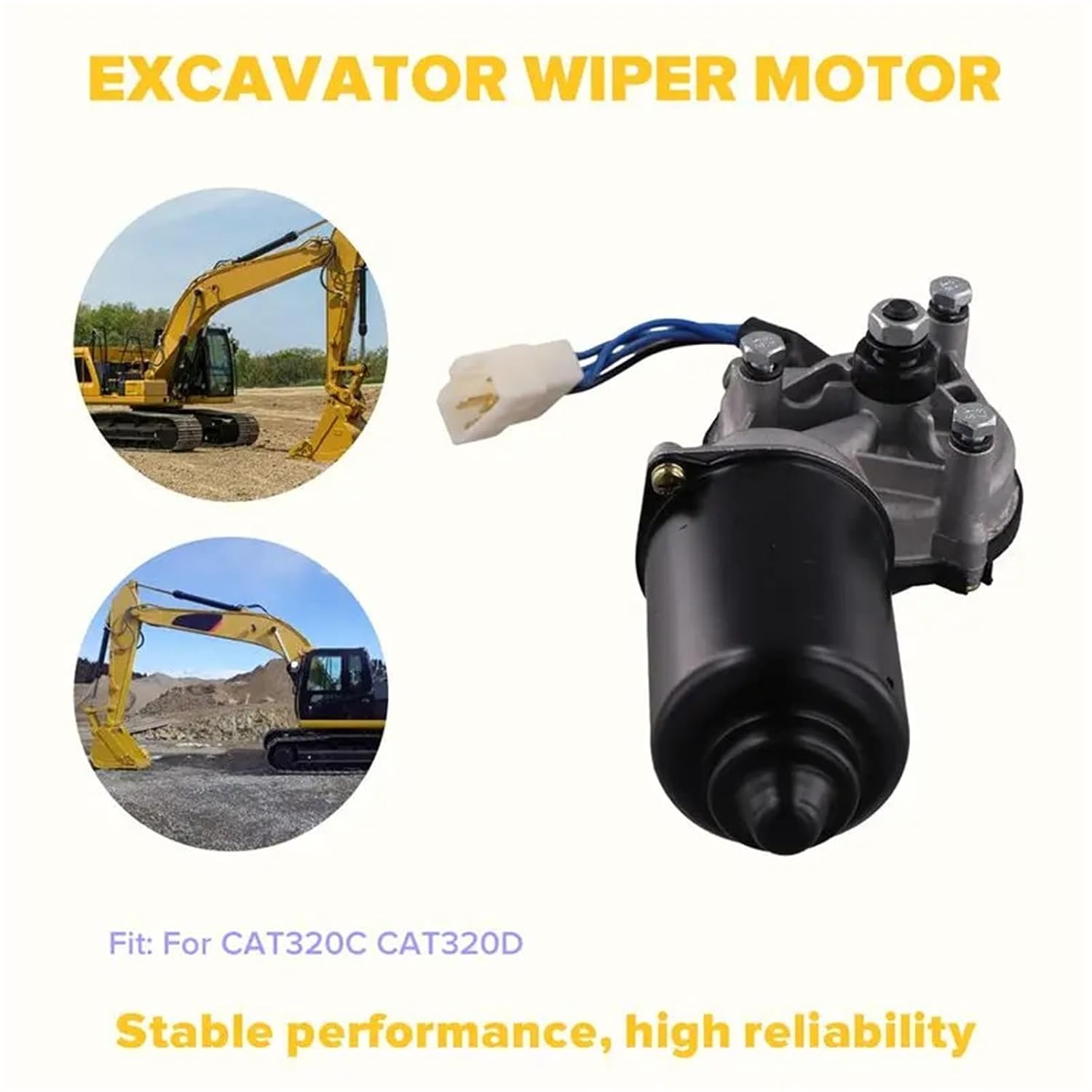 A86E-Wiper Motor Windscreen Wipers Fit for Caterpillar CAT CAT320C Wiper Excavator Parts Mot