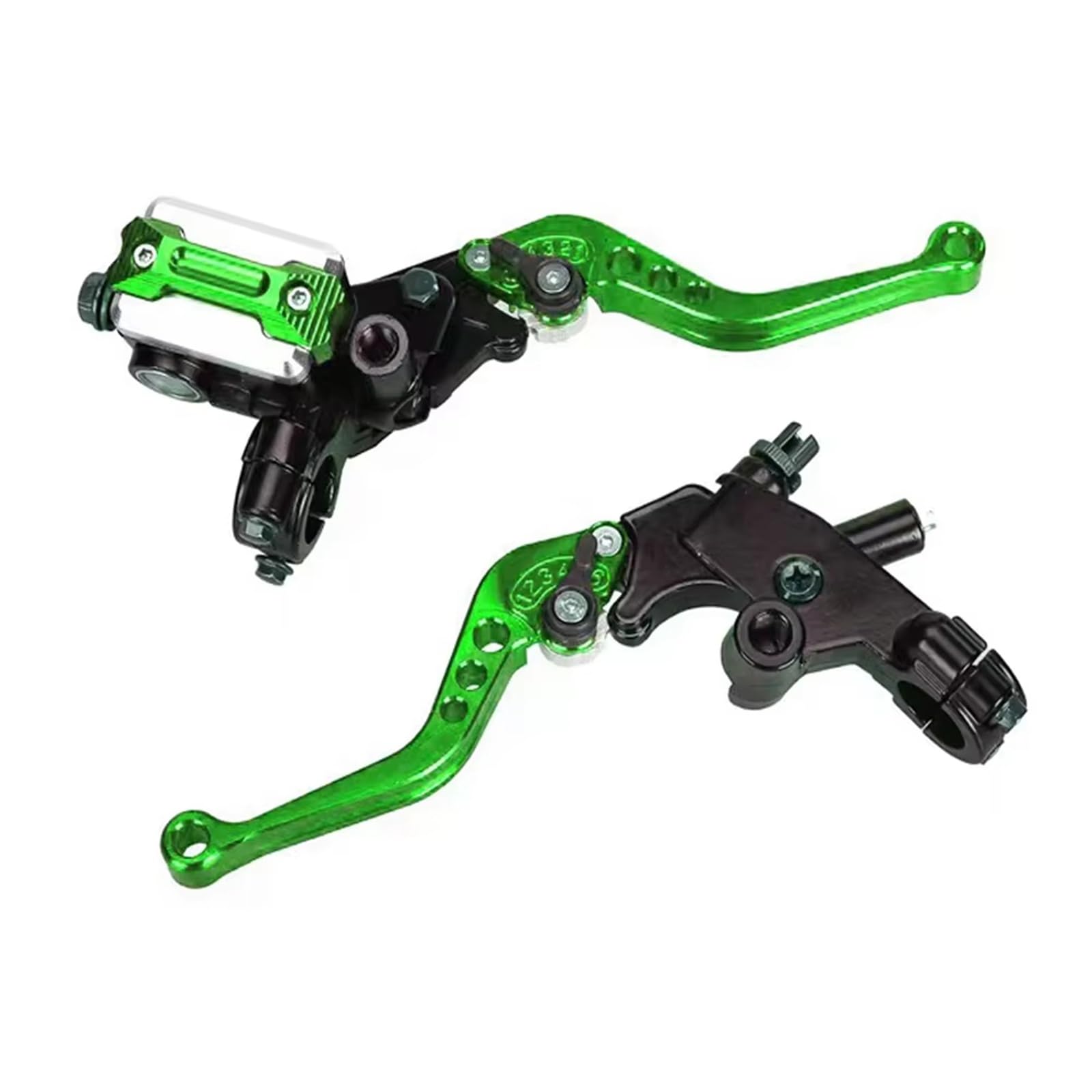 KOEHXJ Brake Clutch Levers 22mm Brake Clutch Pump Master Cylinder Handles Motorcycle Lever Handlebar Hydraulic Accessories for ATV Electric Moto(Green)
