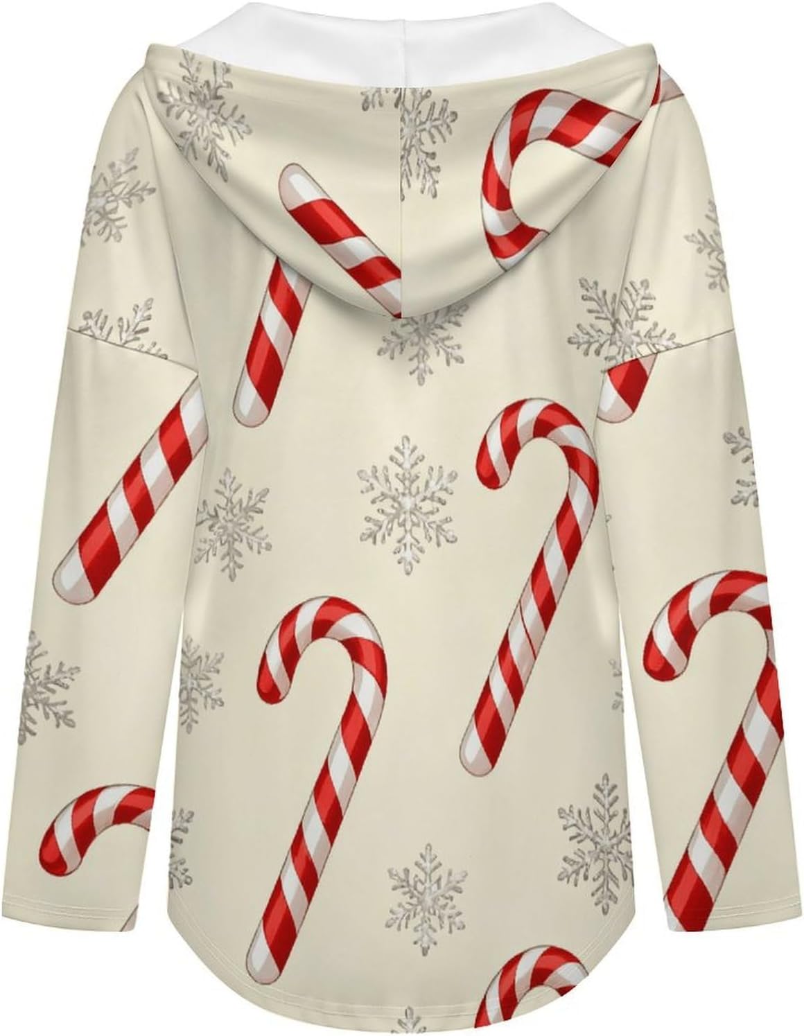 V Neck Hoodies for Women Long Sleeve Lightweight Sweatshirt, Loose Fit Drawstring Pullover Top for Casual Wear