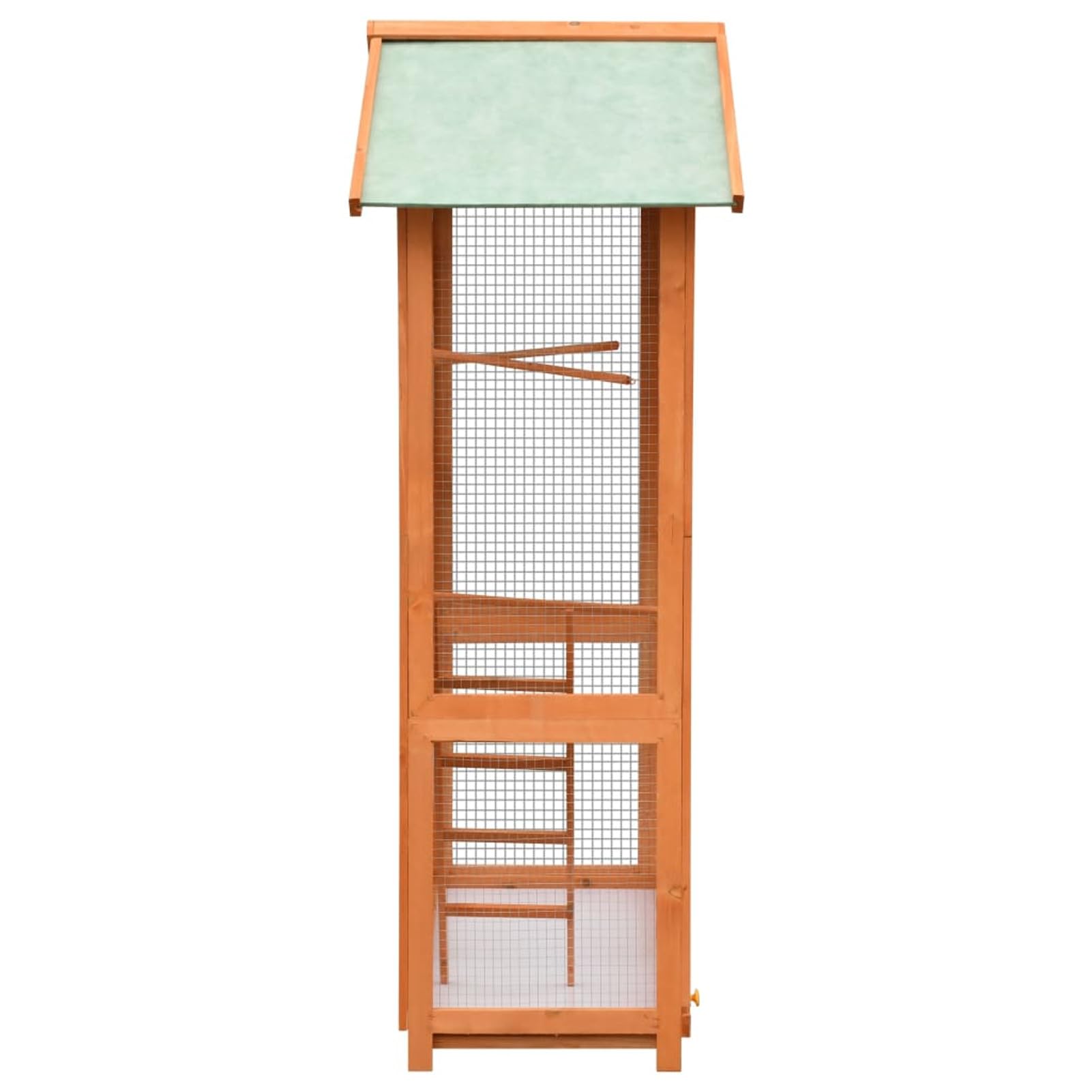 Homgoday Jaula para pájaros, madera maciza de pino y abeto, 125,5 x 59,5 x 164 cm, nido de pájaros, casas de pájaros, jaulas y soportes para animales y suministros para mascotas