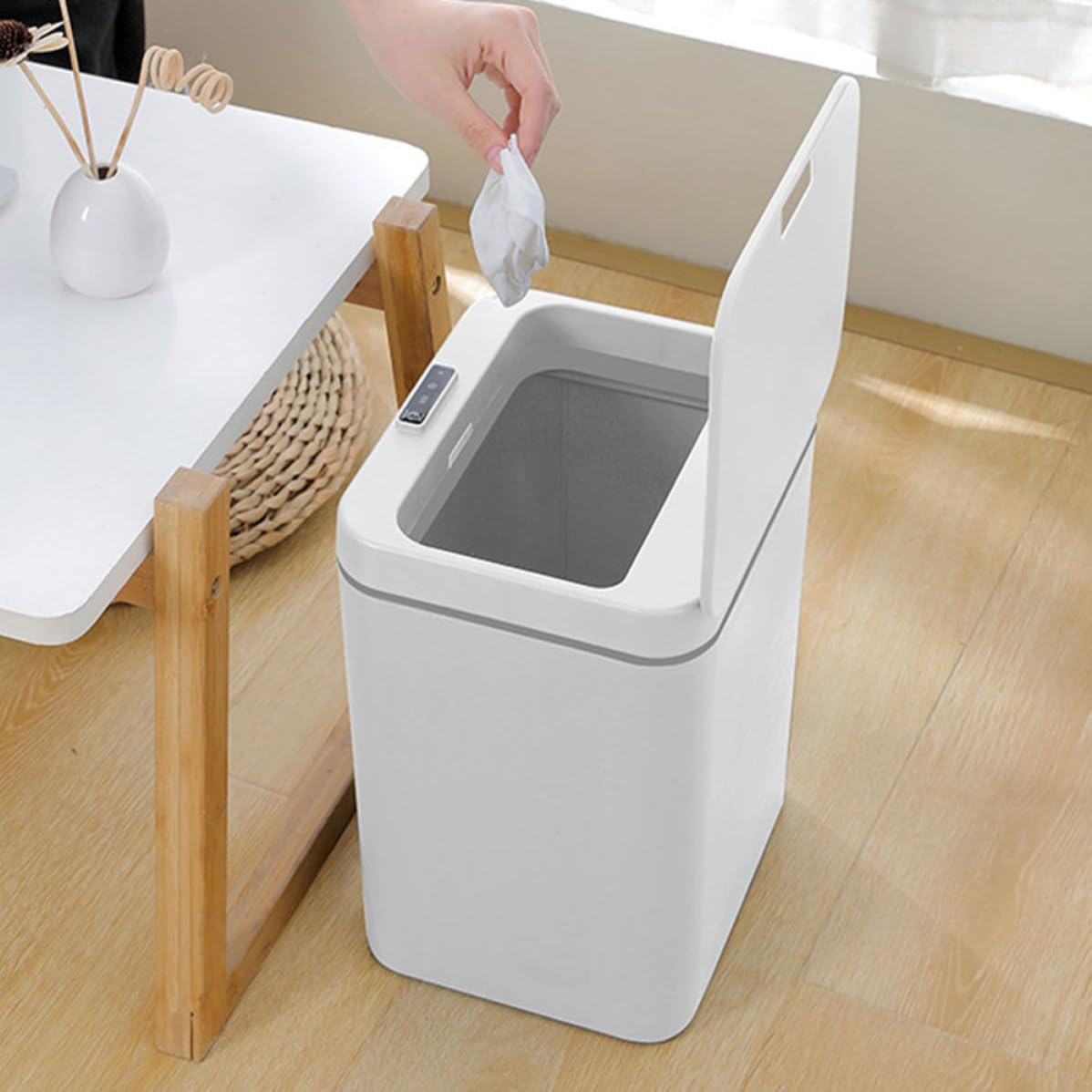 Veemoon Sensor Mülleimer 16l mit Infrarotsensor, Kontaktlos, für Büro
