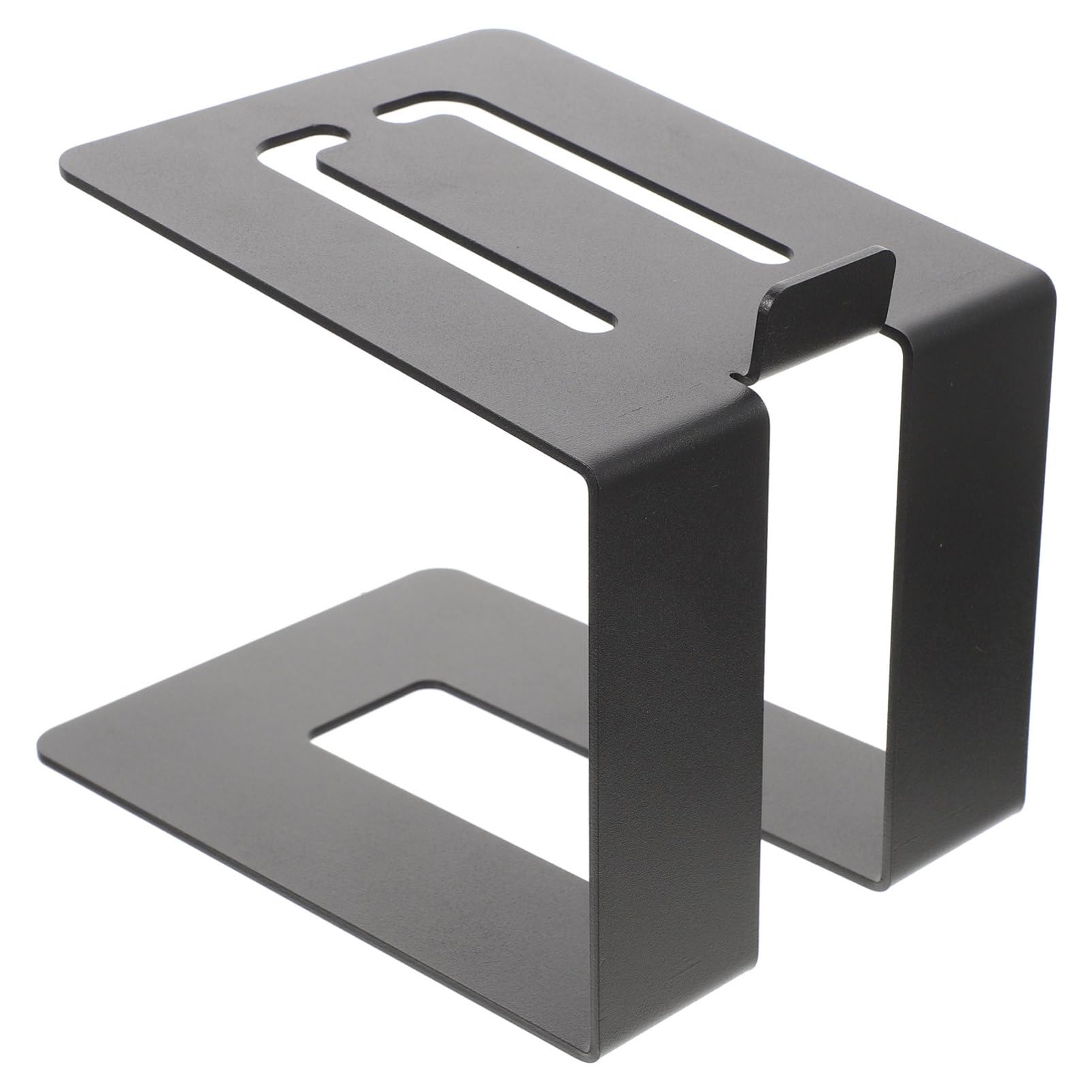 ibasenice Universal Speaker Bracket for Computer Speakers Desk Stand Metal Base Black