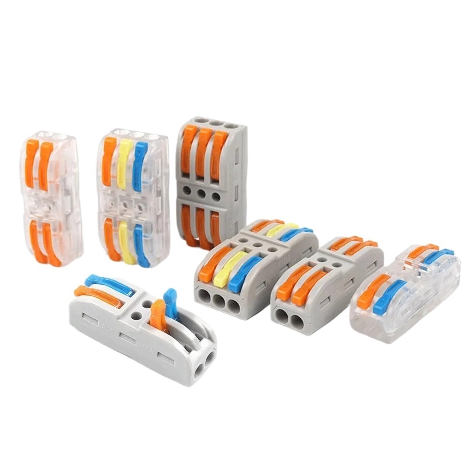 Conductor Universal rápido de 2/3 Pines, Conector de Cable de Empalme de Resorte de Empuje, Bloques de terminales eléctricos de luz for el hogar de Tope rápido(222TM)
