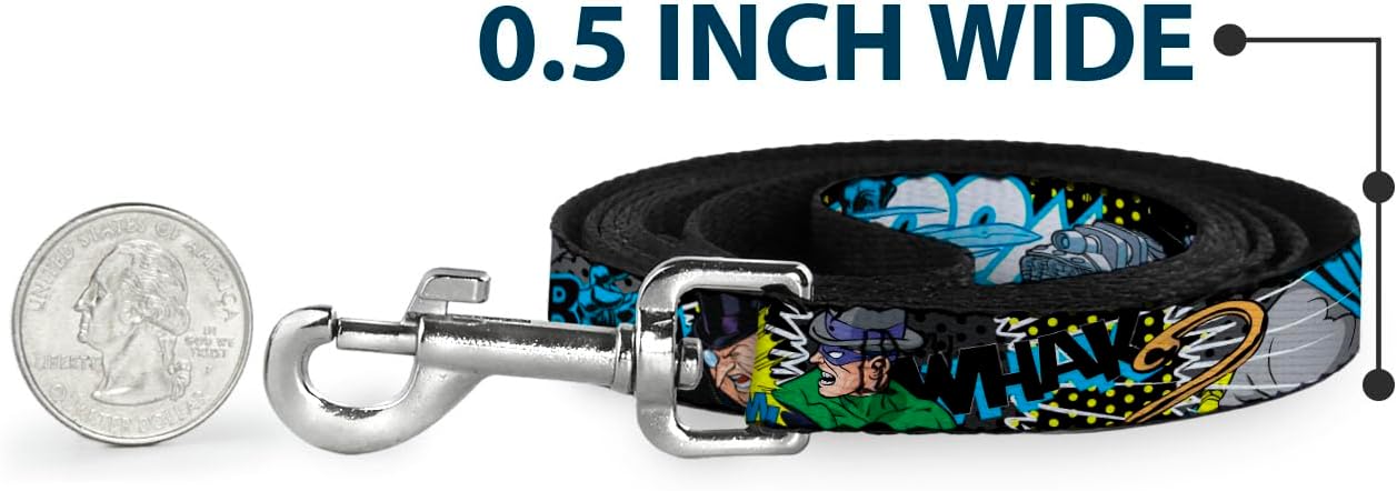 Dog Leash Batman Villains1 6 Feet Long 1.0 Inch Wide