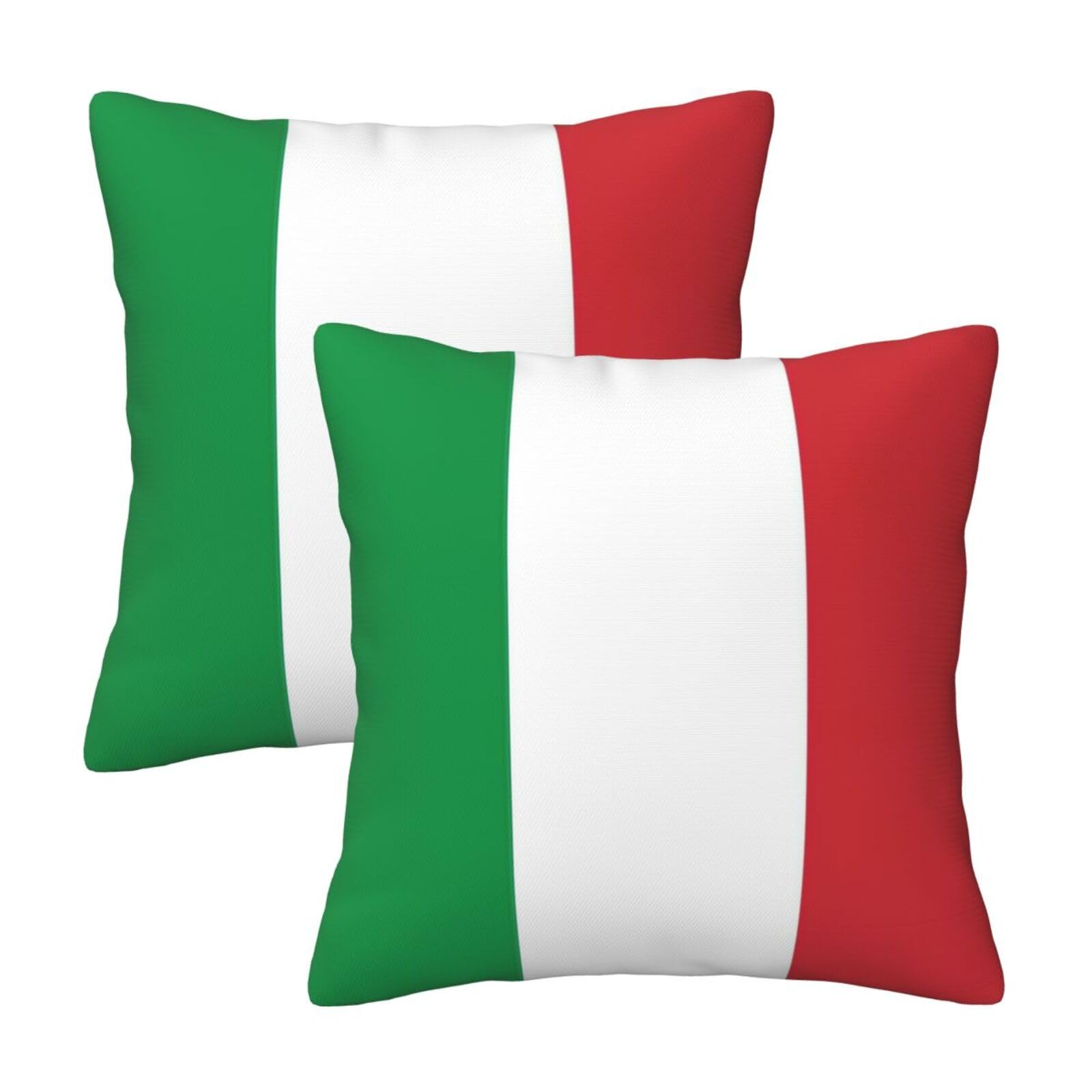 RRhgipp Italy Flag Throw Pillow Cases Decorative Cushion Covers Couch Bed Sofa Decoration Xmas Gifts Bed