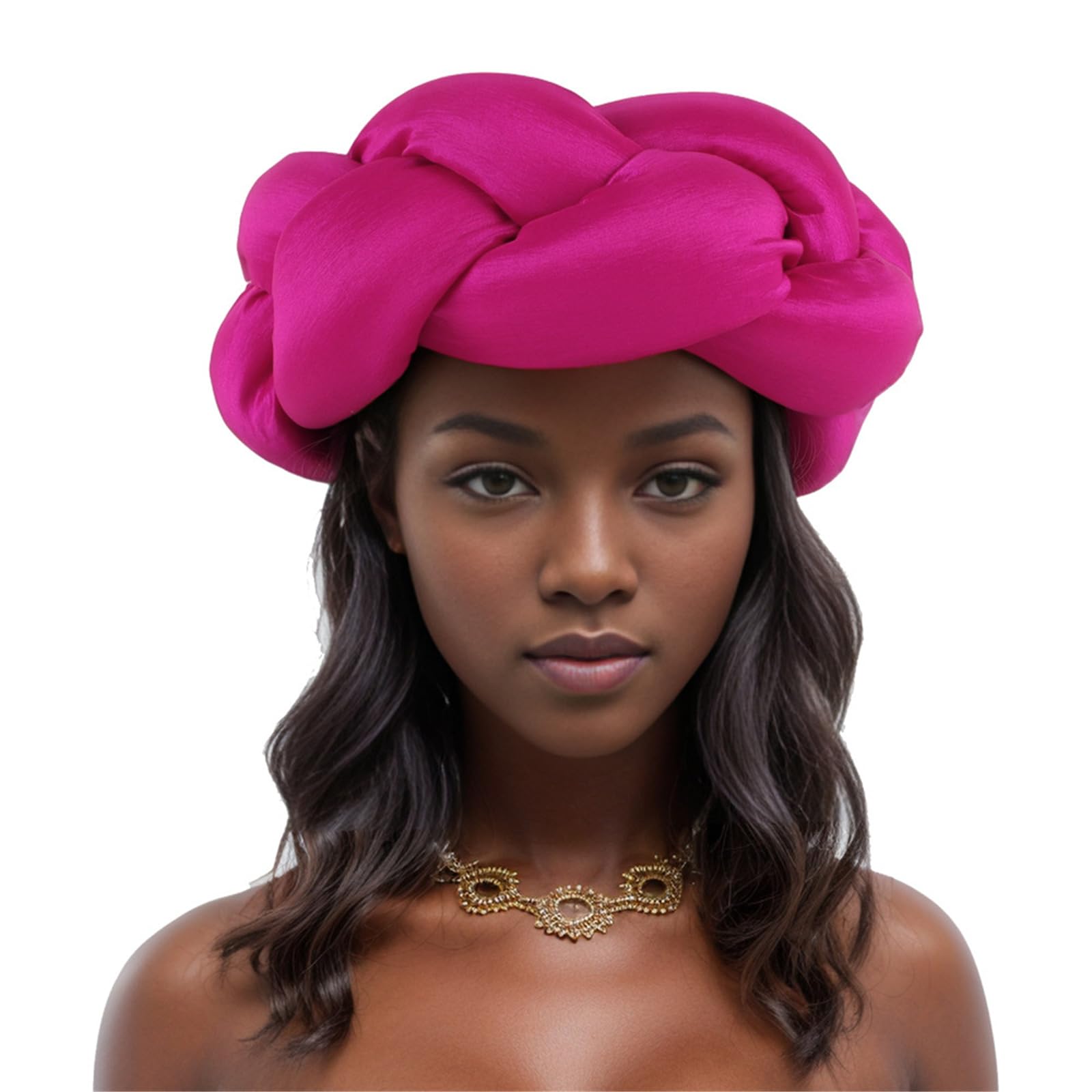 Fentency African Exaggerated Headband Big Braided Headband Turban Caps Fashion Party Hairstyle Accessory for Women All Ages