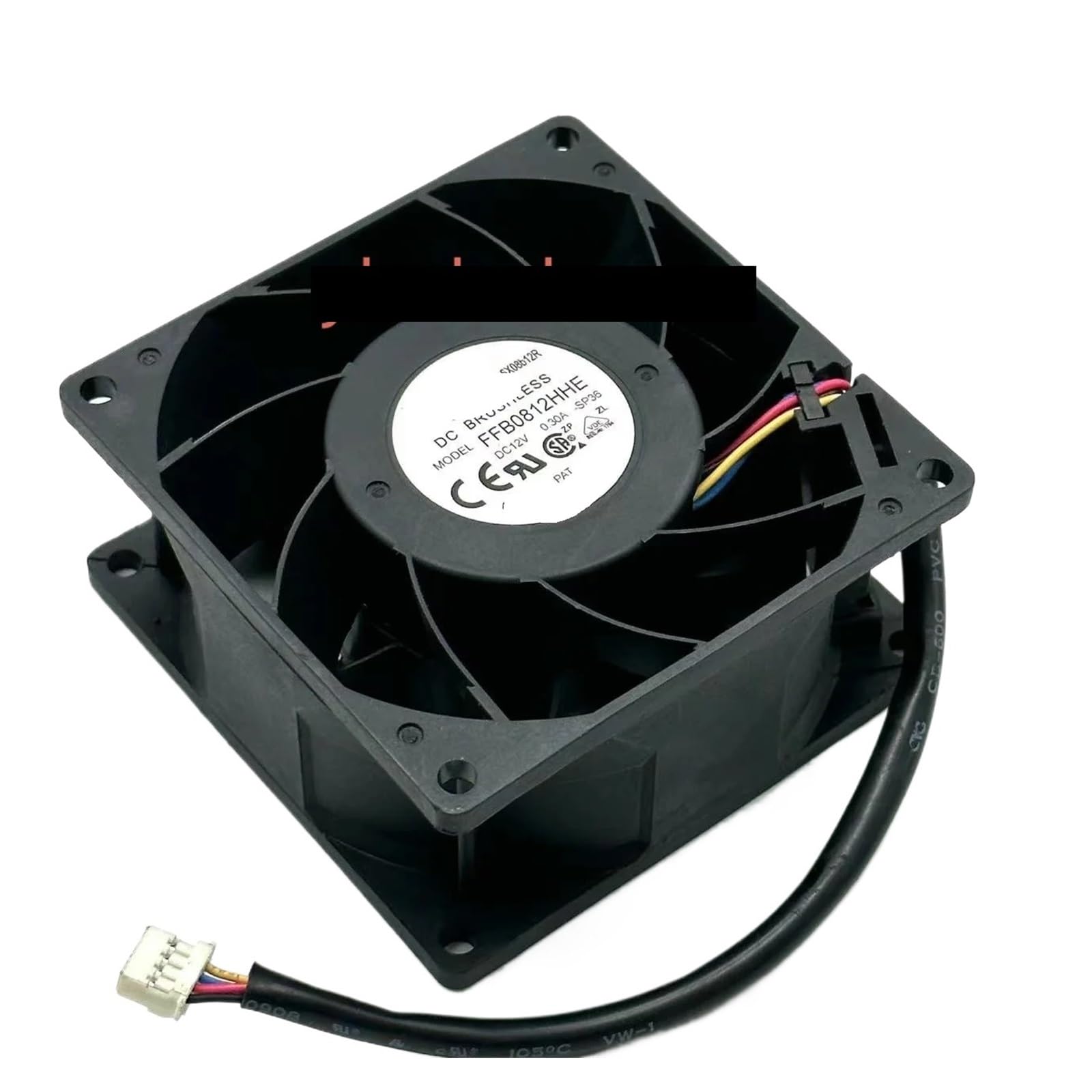 UITGVDQAT FFB0812HHE SP36 DC 12V 0.30A 80x80x38mm 4-wire Server Cooling Fan