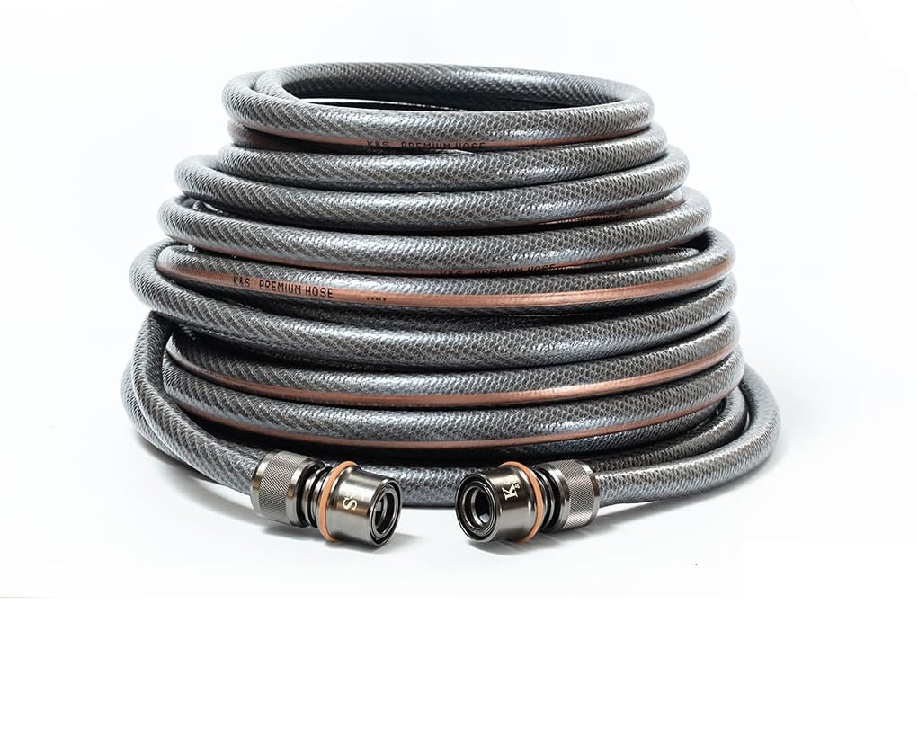 Indigo® Kent & Stowe Extraordinary Hose 30m – 6 Layer Anti-Kink Garden Hose Pipe 12.5mm – Ultra Flexible Heavy Duty Frost Resistant to -30°C with Helix Technology