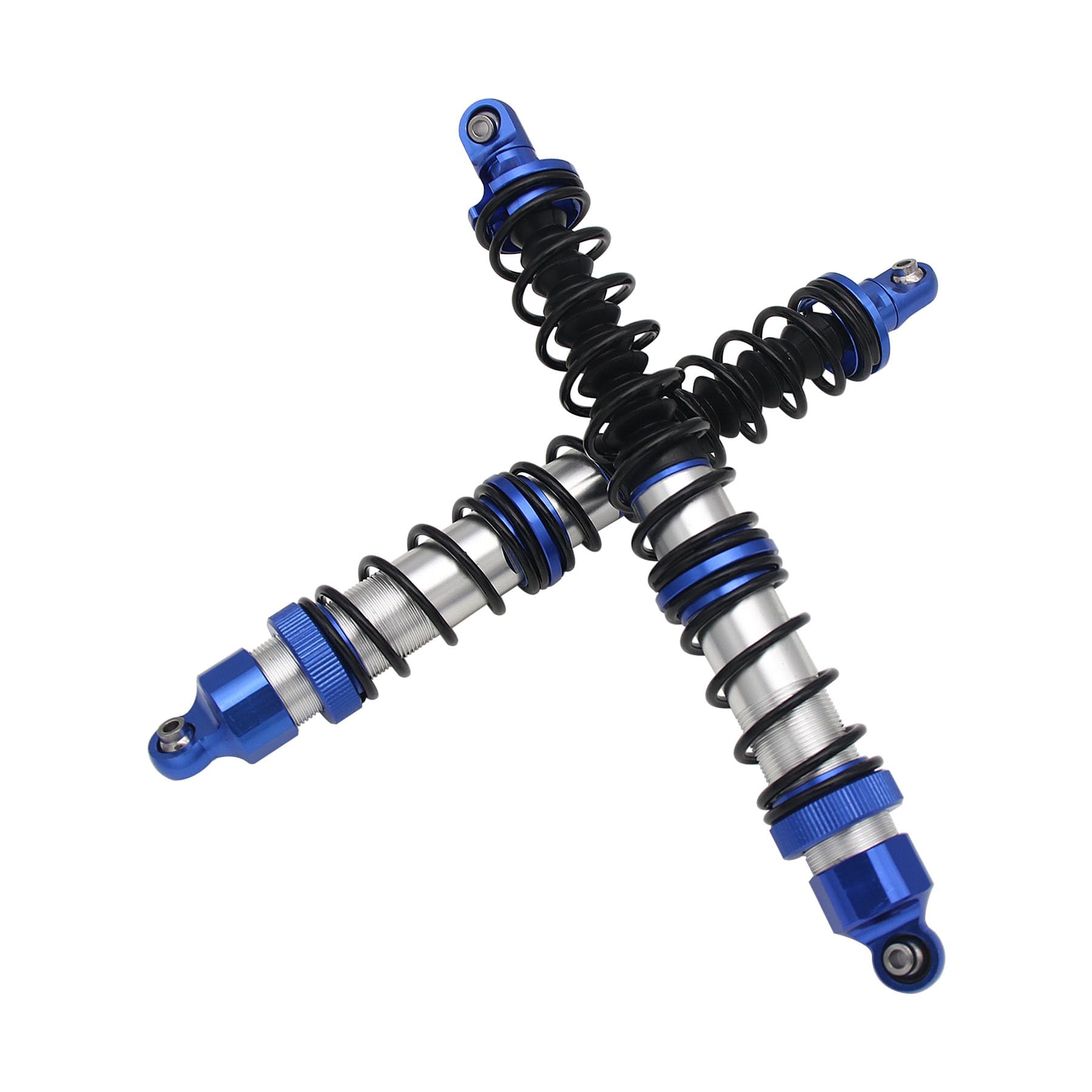 smTSRC 6mm Aluminium RC Rear Shock Absorber Set Damper Kit for 1:5 Hpi Baja 5B SS 5T 5SC RC Car Parts (Blue)