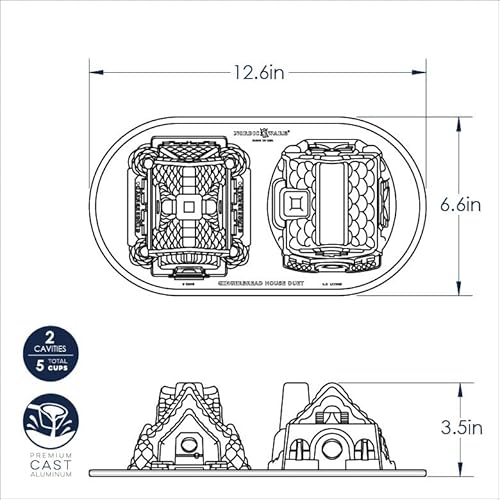 Forma de casinhas de gengibre Nordic Ware