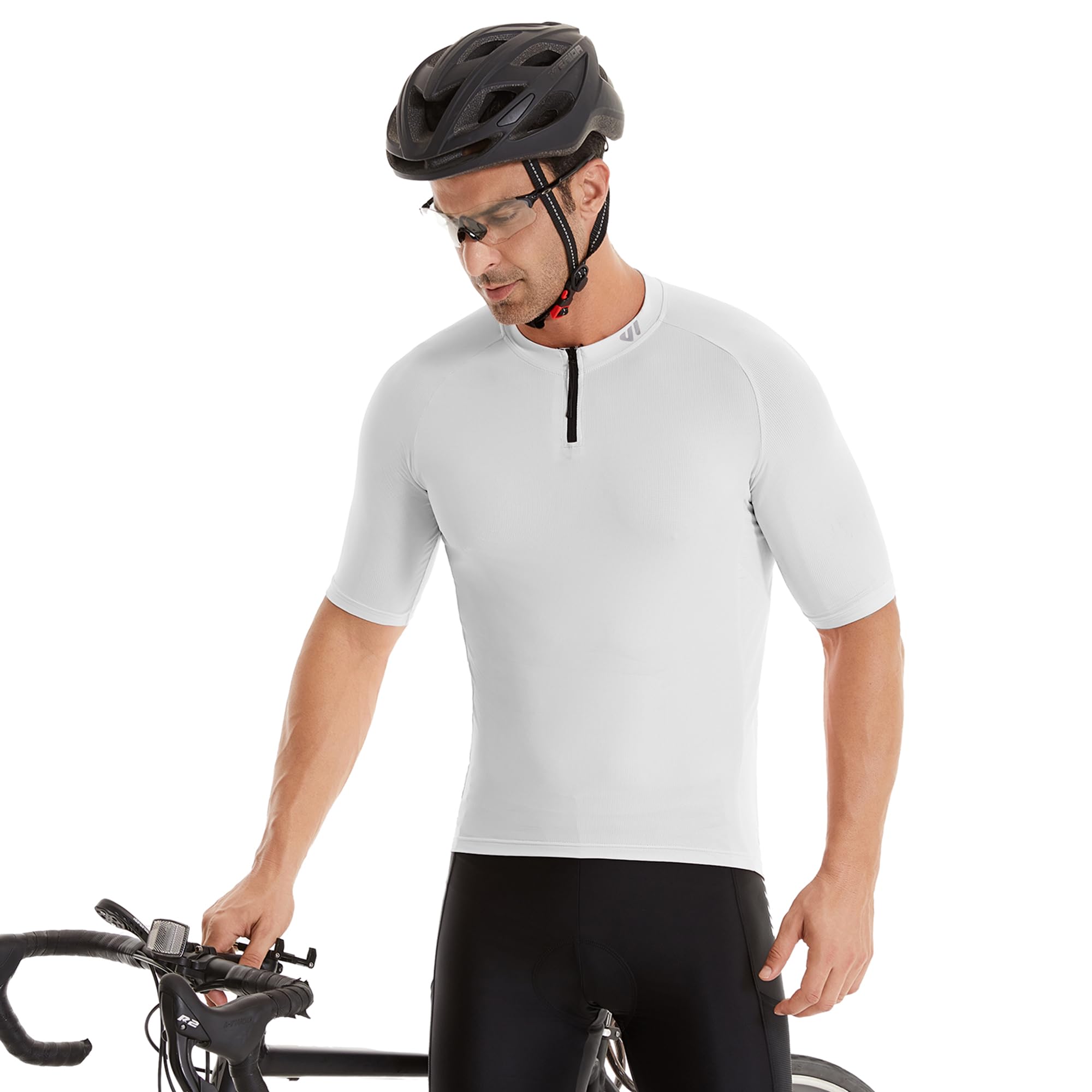Wulibike Maglia da Ciclismo Camicia da Ciclista Uomo, Maglia da Ciclismo su Strada Uomo, Tasche, Traspirazione dell'umidità