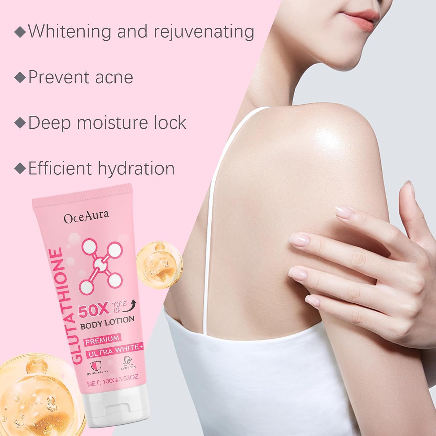 l glutathione moist whitening lotion spf 50 50x Tone Up Brightening Body Lotion, 50+ Ultra Firming & Revitalizing Moisturizing Cream, for All Skin Types, Daily Use for Uneven and Dry Skin 3pcs Beauty & Health & Beauty or simply want that Available Options:100mg X 3pk Buy Epithalon (25mg) -