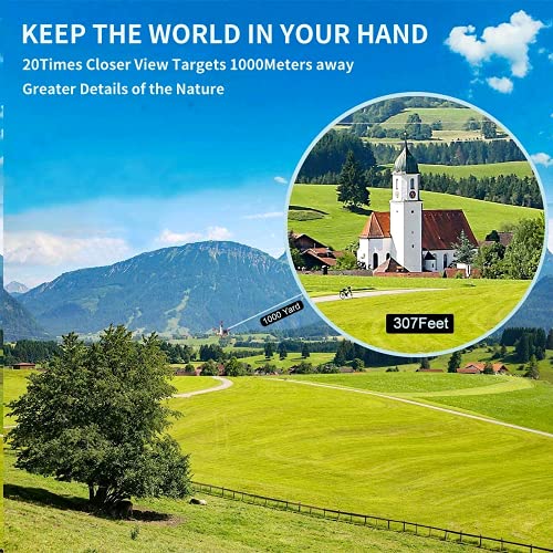 20x50 Binoculars for Adults, HD Professional/Waterproof Fogproof Binoculars, Durable and Clear FMC BAK4 Prism Lens, for… – Bild 5