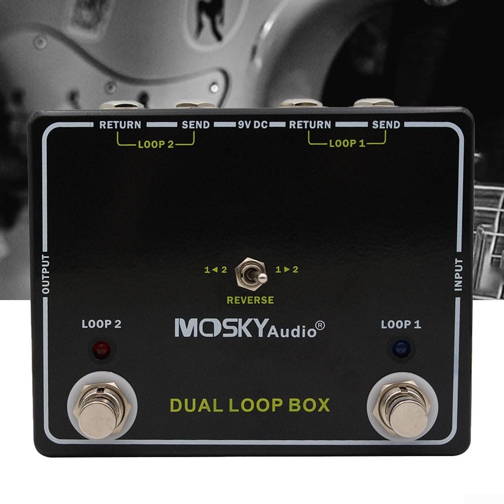 Zilimontt Guitarra Looper, Pedal de efectos de bucle de guitarra,Pedal de afinador Looper, Máquina de bucle de guitarra,Pedal de bucle de guitarra eléctrica para guitarras y bajo teclado