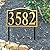 Address Sign Lawn Mounted - Custom House Number Plaque Sign,House Address Numbers for Outside House,Yard,Garden,Grass,Ground,Drive Way,Lawn, 911 Visibility 9'' x 6'', Thick with Solid Metal Stakes