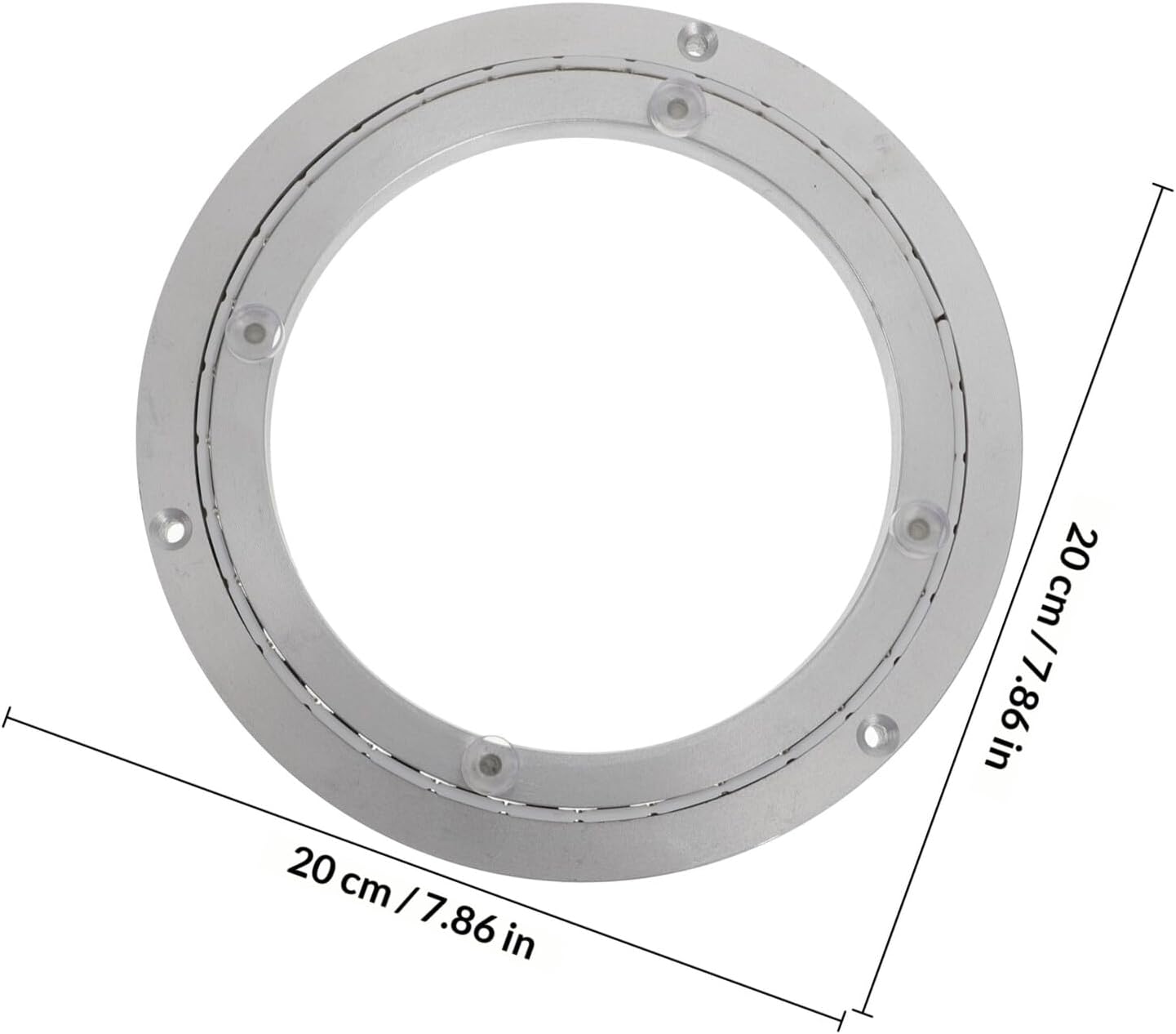 Aluminum Alloy Rotating Turntable Bearing Plate, Round Swivel Lazy Susan Base for Dining Table, Smooth Rotation Kitchen Storage Organizer Accessory