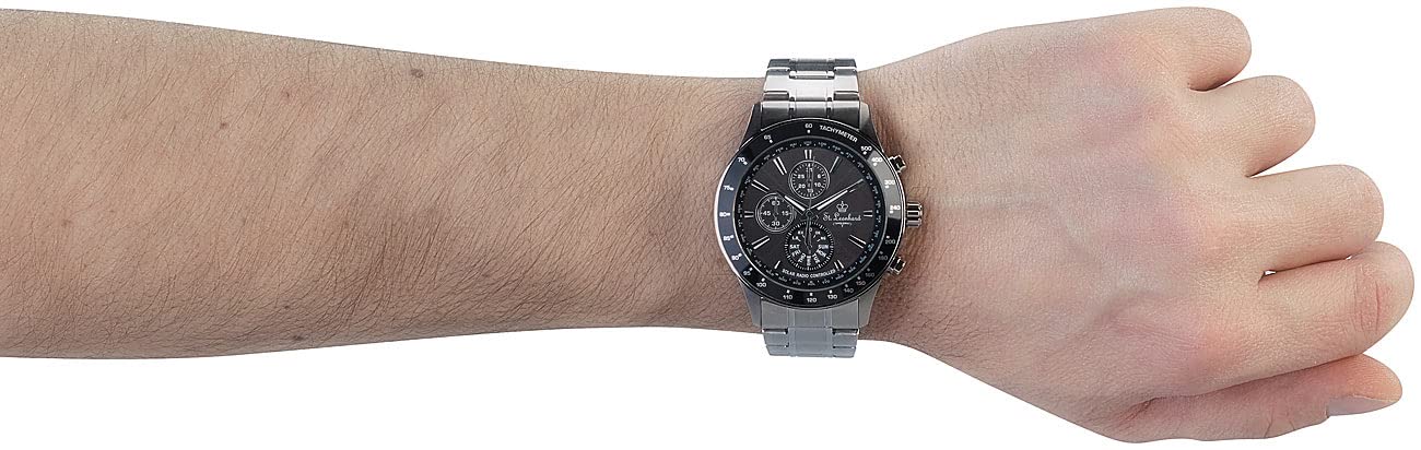Orologio uomo radiocontrollato solare cronografo in acciaio inox 5 ATM ZX9001